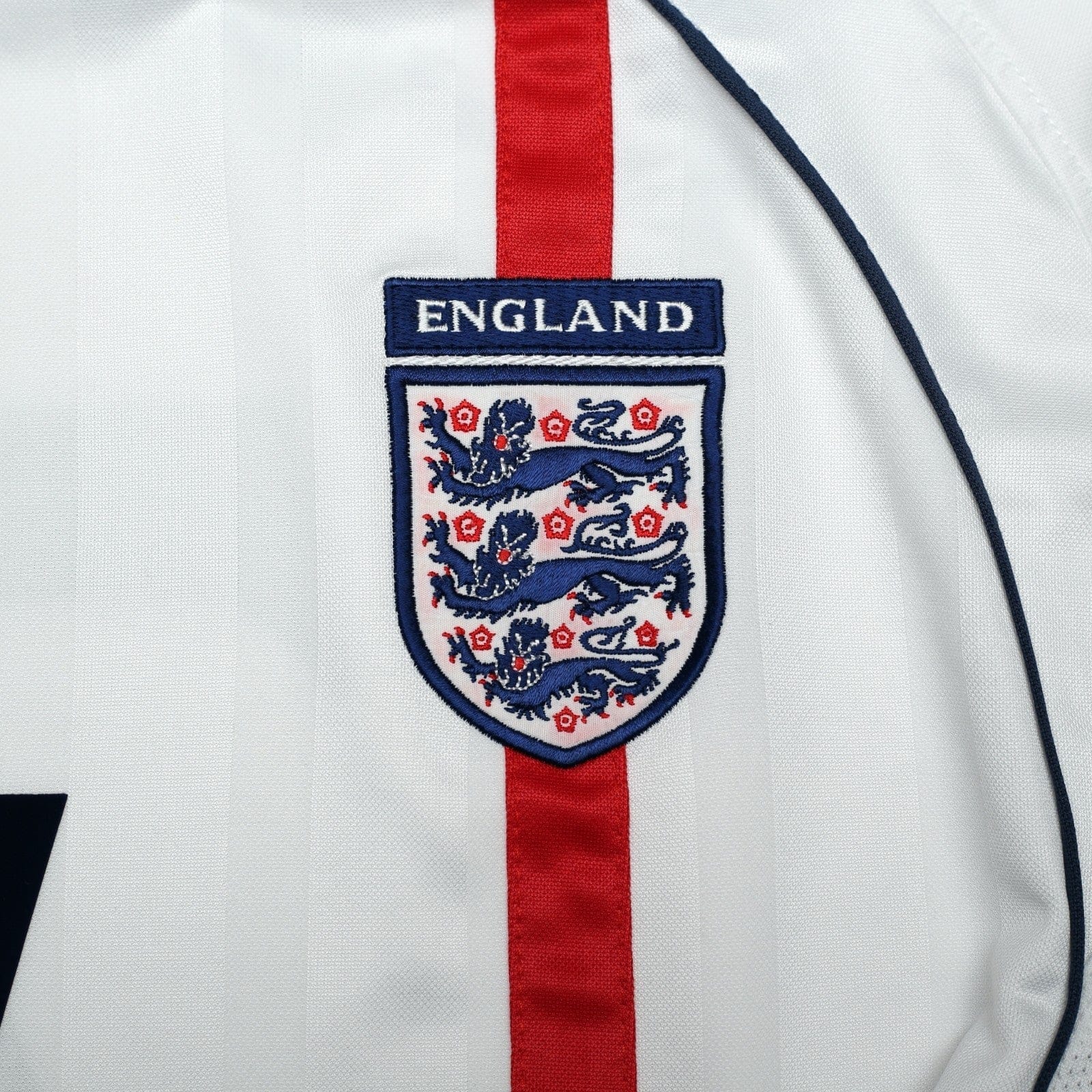 2001/03 Beckham #7 England Vintage Umbro Home Greece Football Shirt (M)