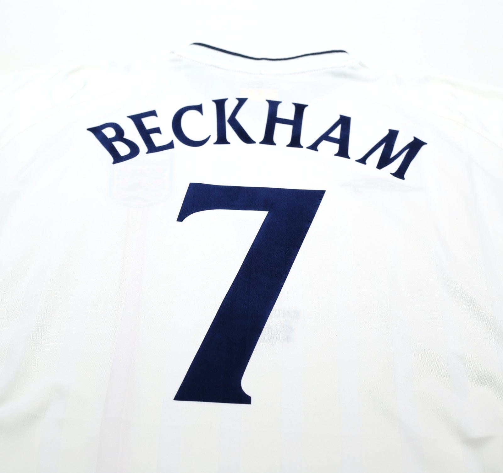 2001/03 BECKHAM #7 England Vintage Umbro Home Greece Football Shirt (XL) 2002