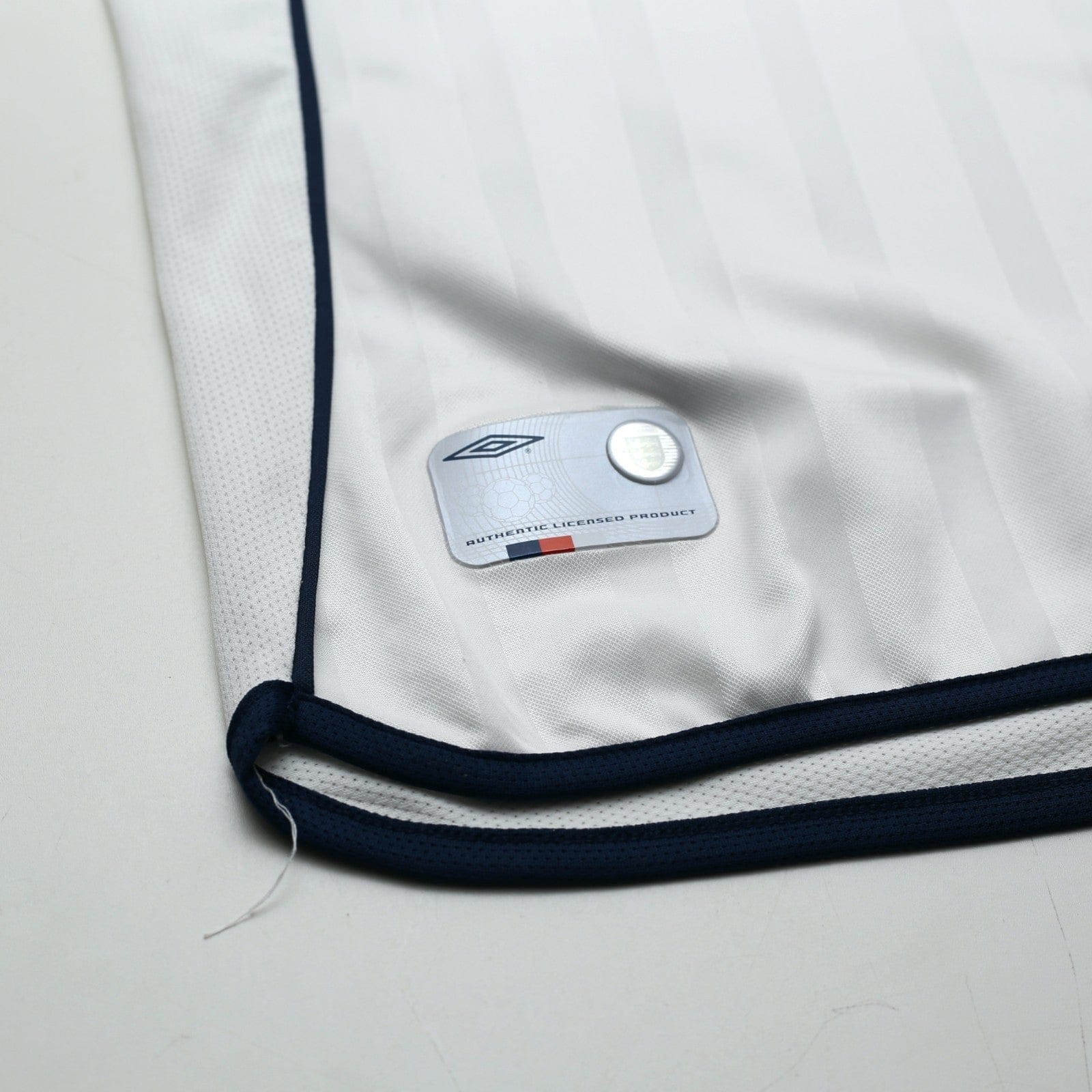 2001/03 Beckham #7 England Vintage Umbro L/S Home Greece Football Shirt (S)