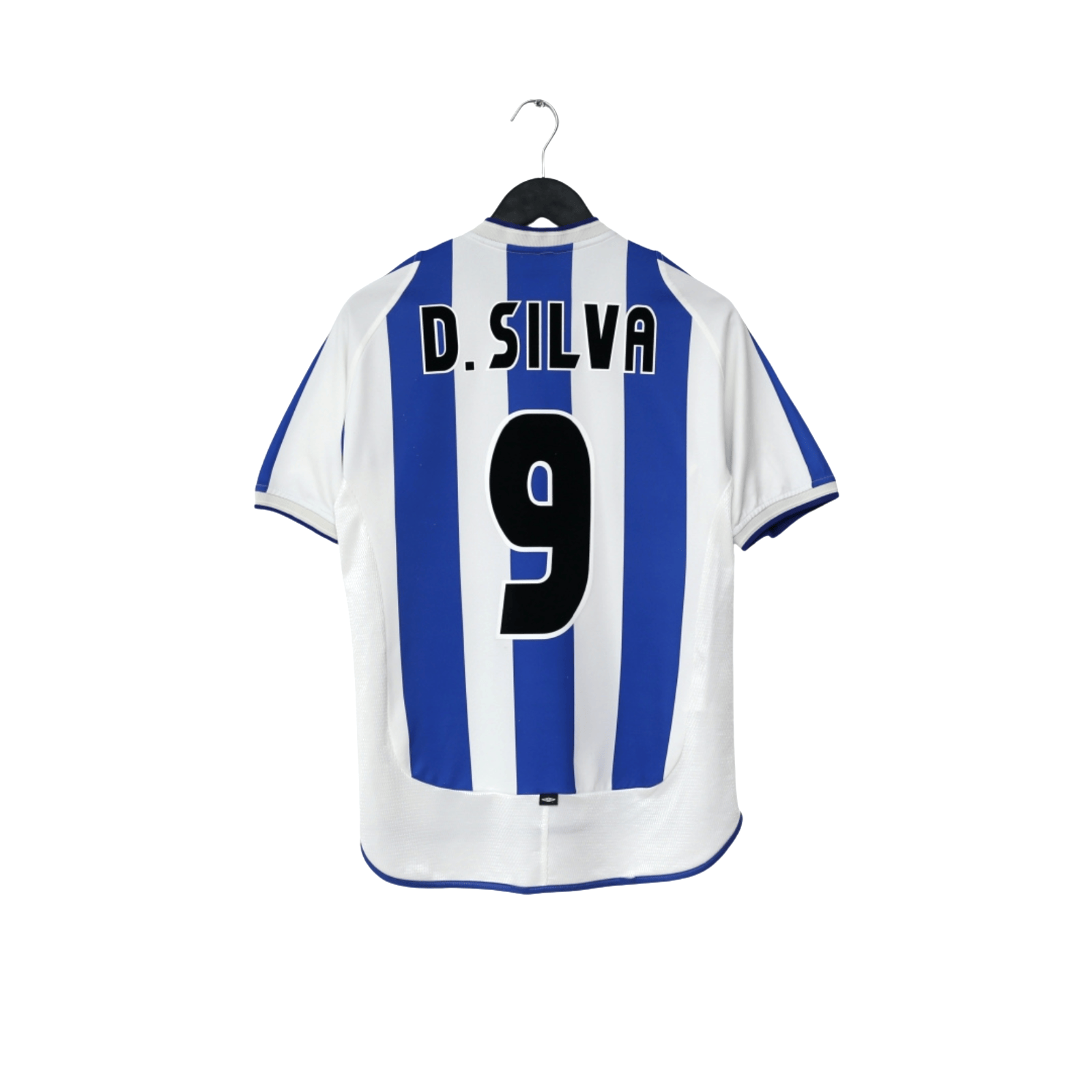 2001/03 D. Silva #9 Malaga Vintage Umbro Home Football Shirt (S)