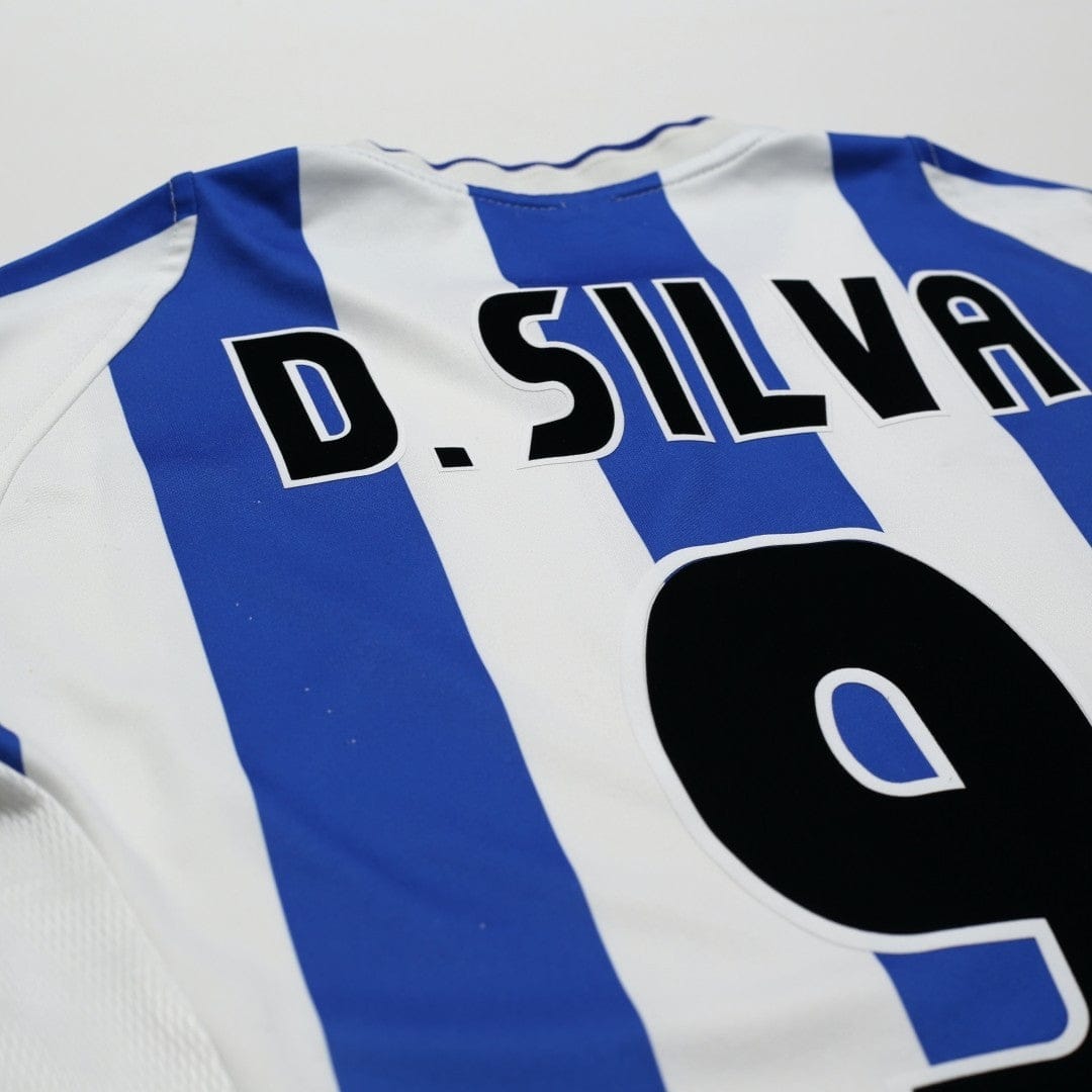 2001/03 D. Silva #9 Malaga Vintage Umbro Home Football Shirt (S)