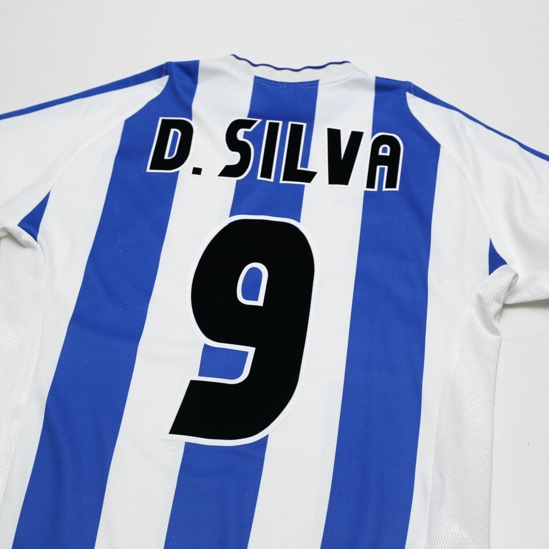 2001/03 D. Silva #9 Malaga Vintage Umbro Home Football Shirt (S)