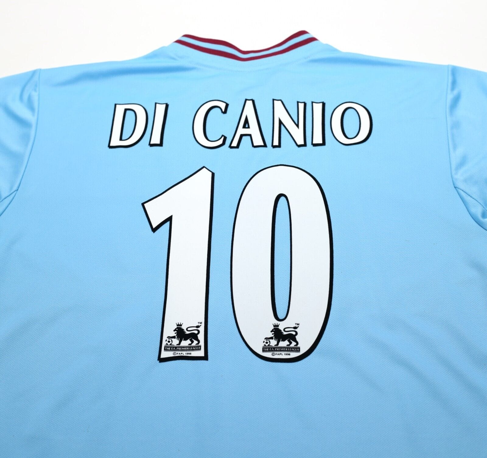 2001/03 DI CANIO #10 West Ham Vintage FILA Away Football Shirt (L)