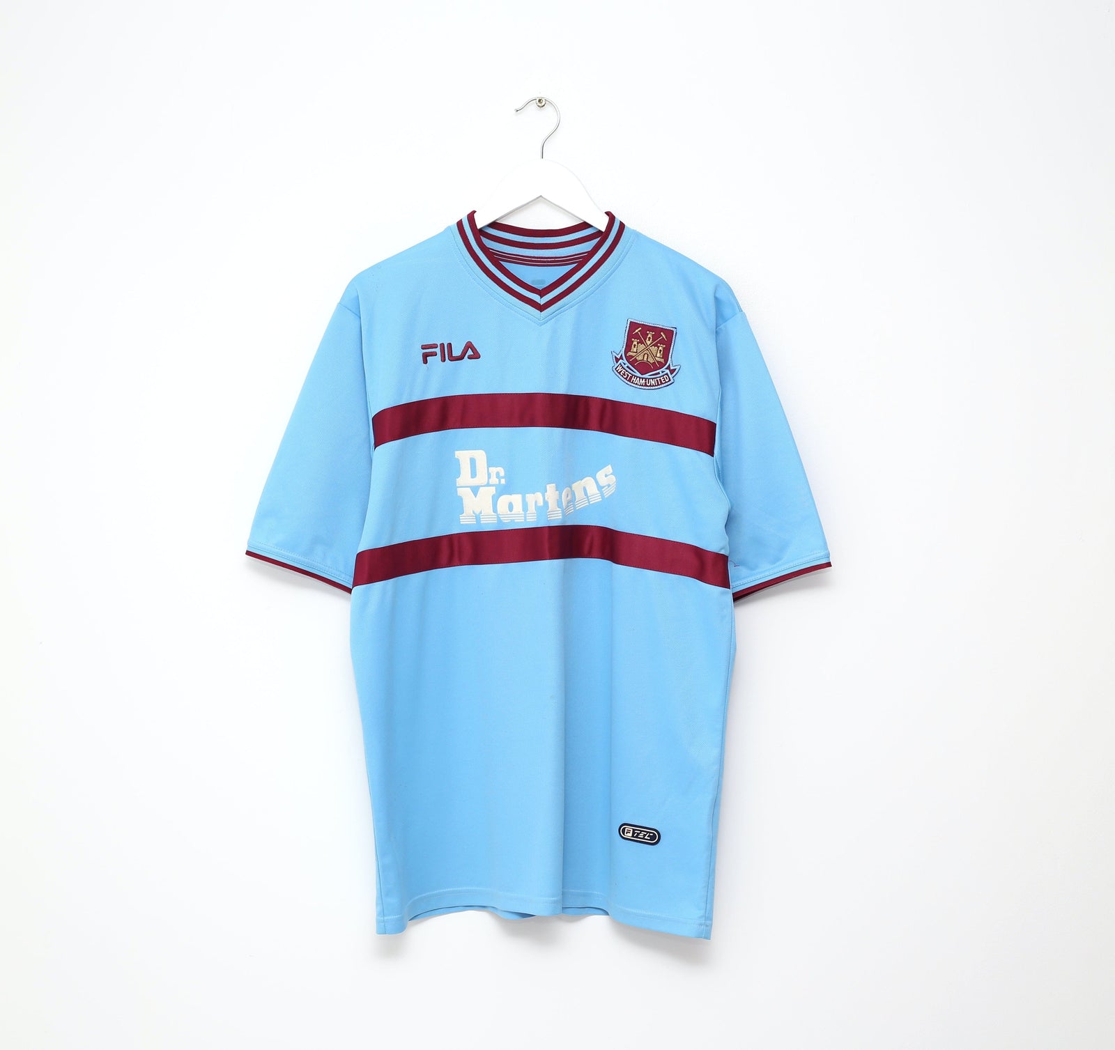 2001/03 DI CANIO #10 West Ham Vintage FILA Away Football Shirt (L)