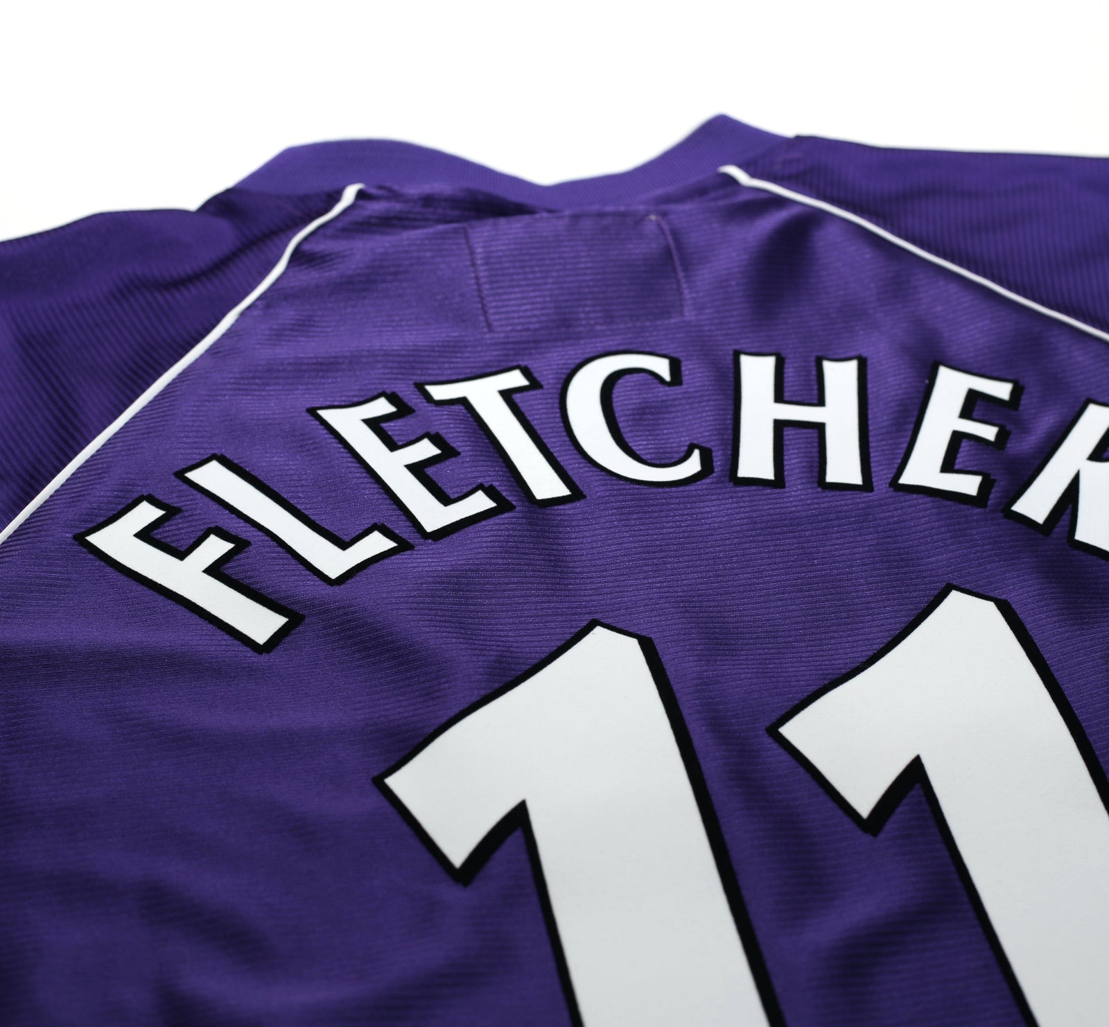 2001/03 FLETCHER #11 Harchester United Vintage LCS Home Football Shirt (M)