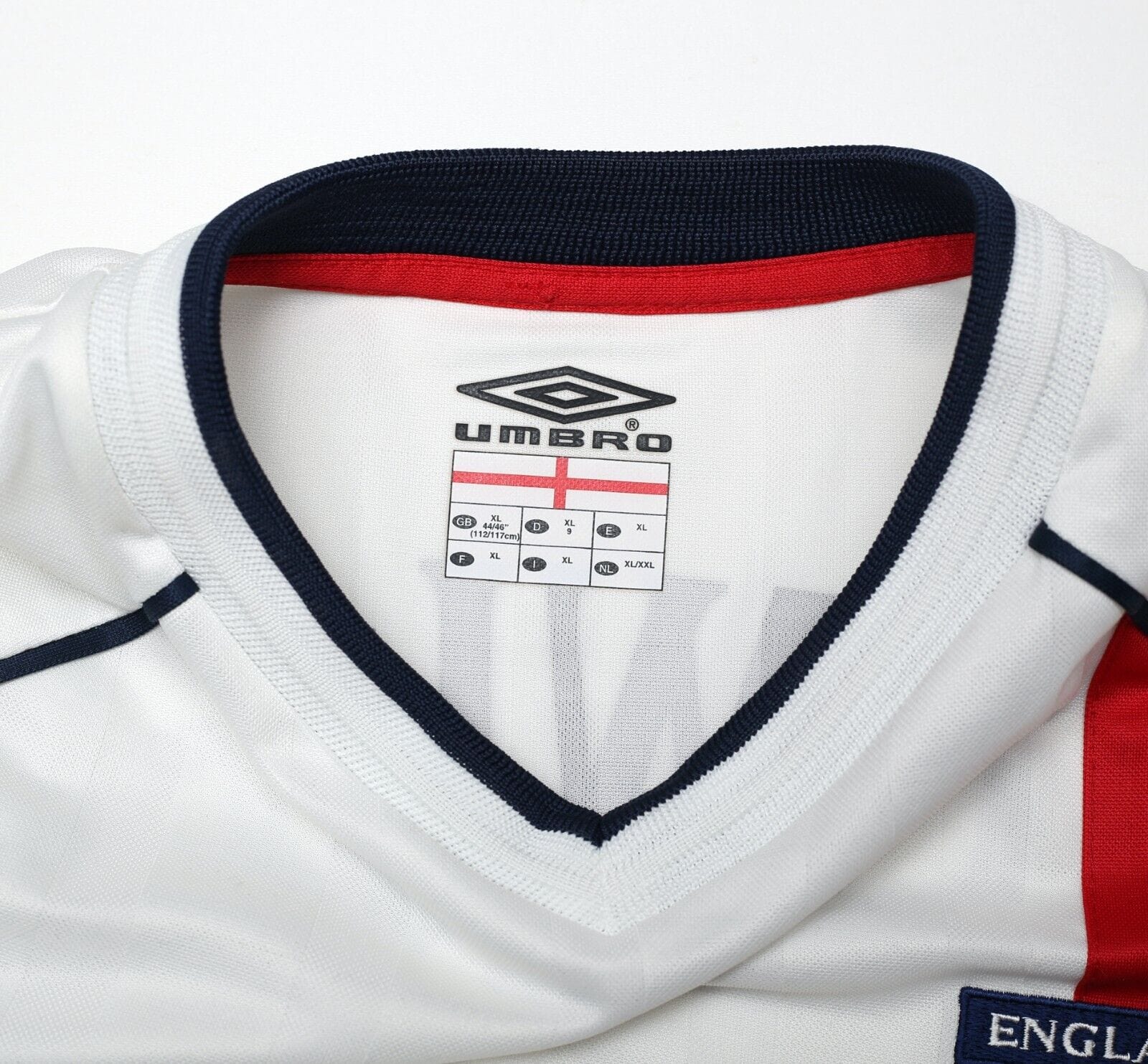 2001/03 FOWLER #9 England Vintage Umbro Home Denmark Football Shirt (XL) WC 2002