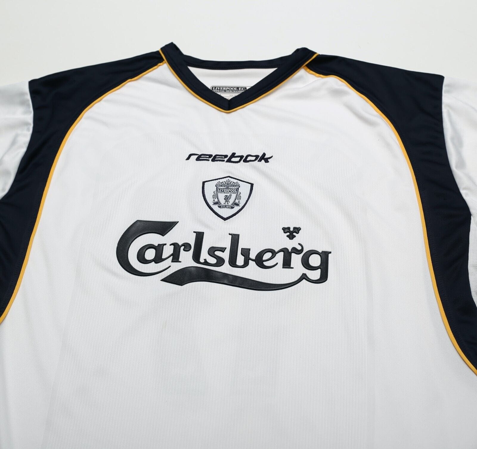 2001/03 GERRARD #17 Liverpool Vintage Reebok Away Football Shirt (M)