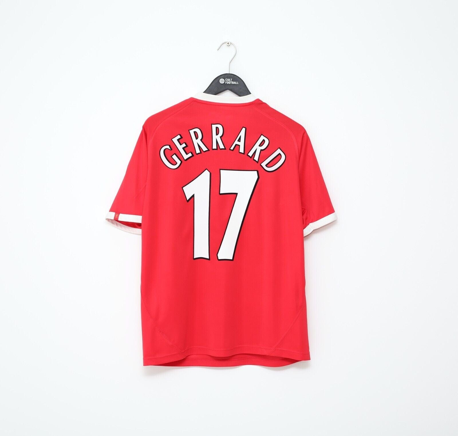 2001/03 GERRARD #17 Liverpool Vintage Reebok CL Home Football Shirt Jersey (M)