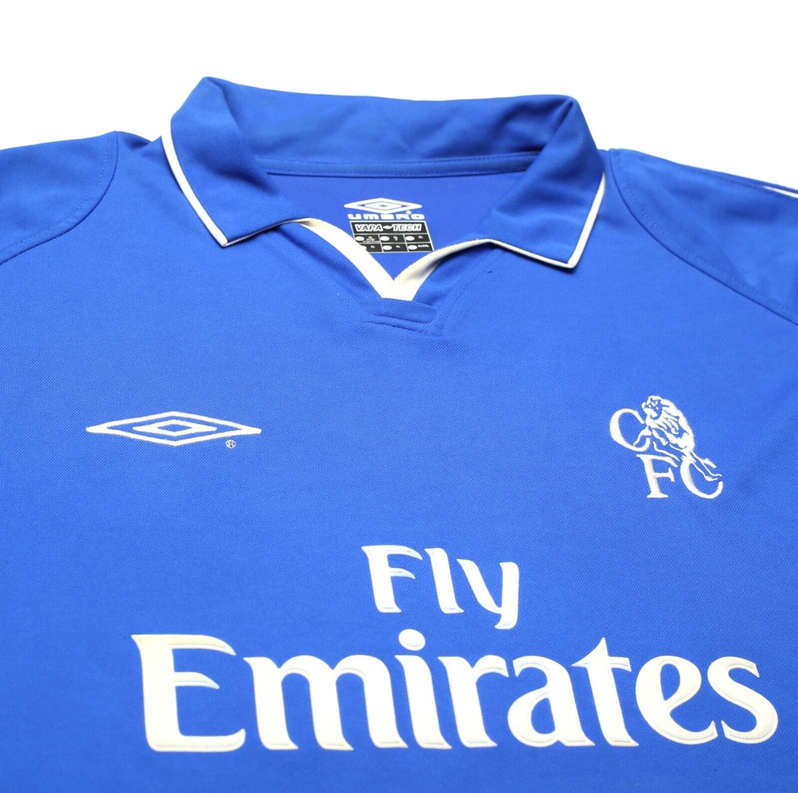 2001/03 LAMPARD #8 Chelsea Vintage Umbro UEFA CUP Home Football Shirt (XL)