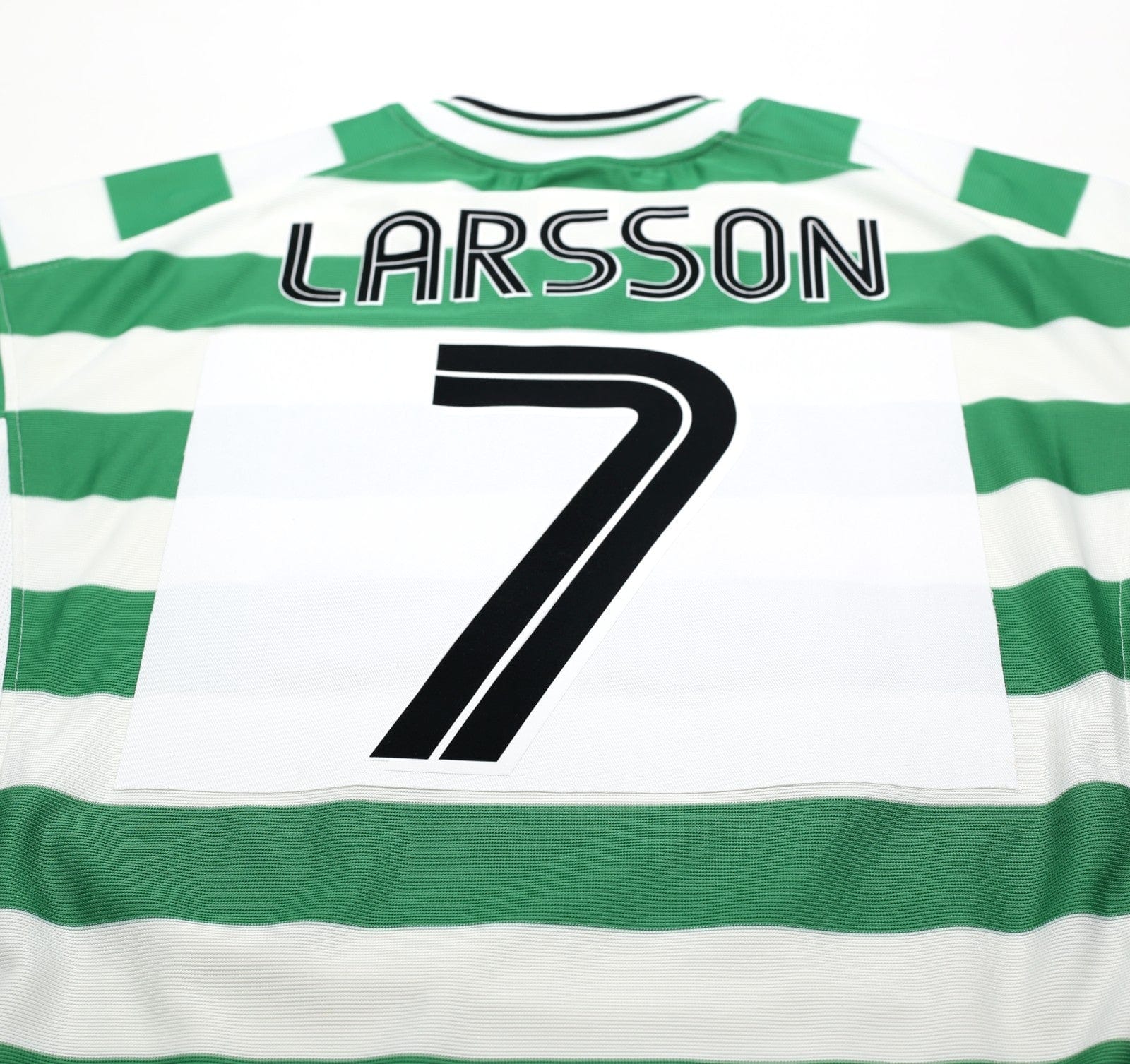 2001/03 LARSSON #7 Celtic Umbro European Home Football Shirt (L)