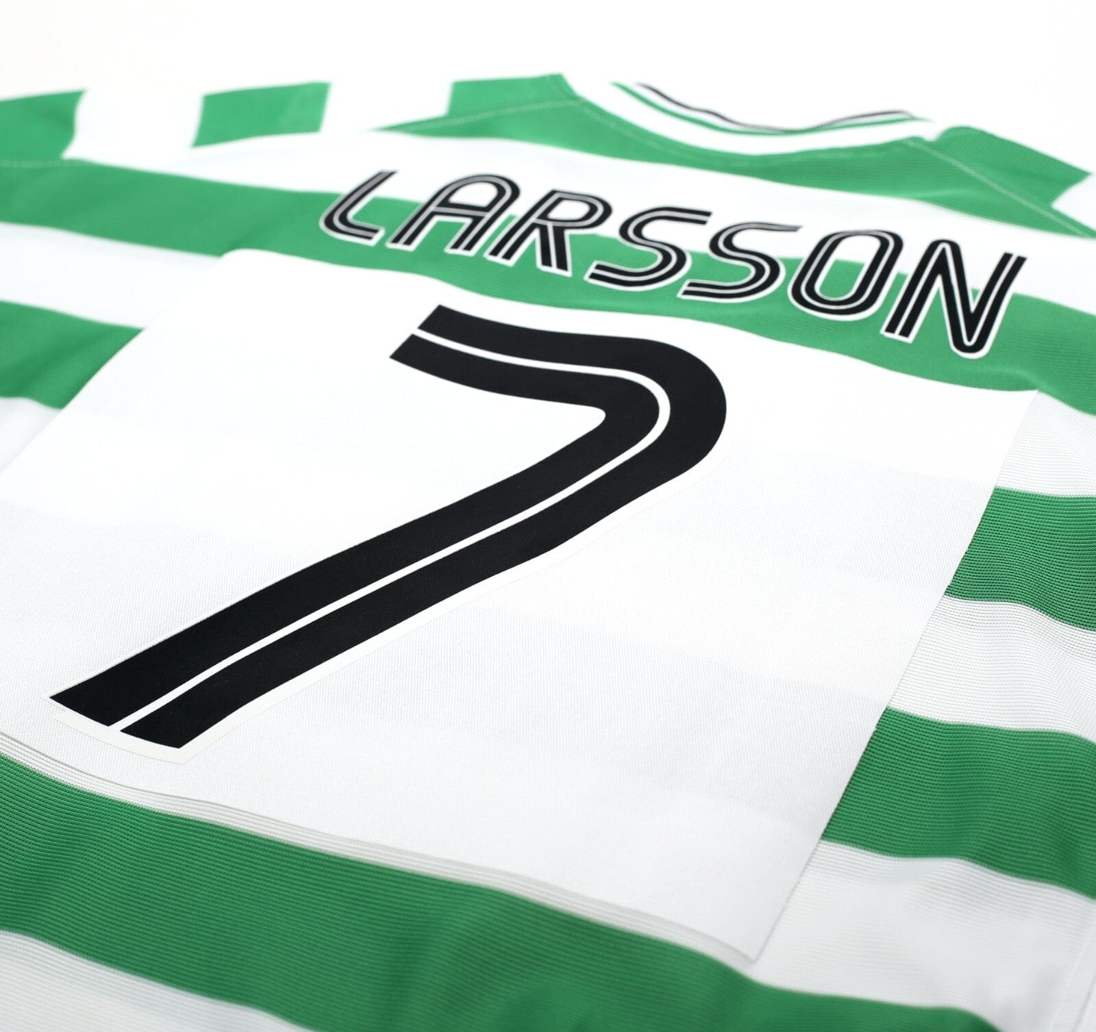 2001/03 LARSSON #7 Celtic Umbro European Home Football Shirt (XXL)