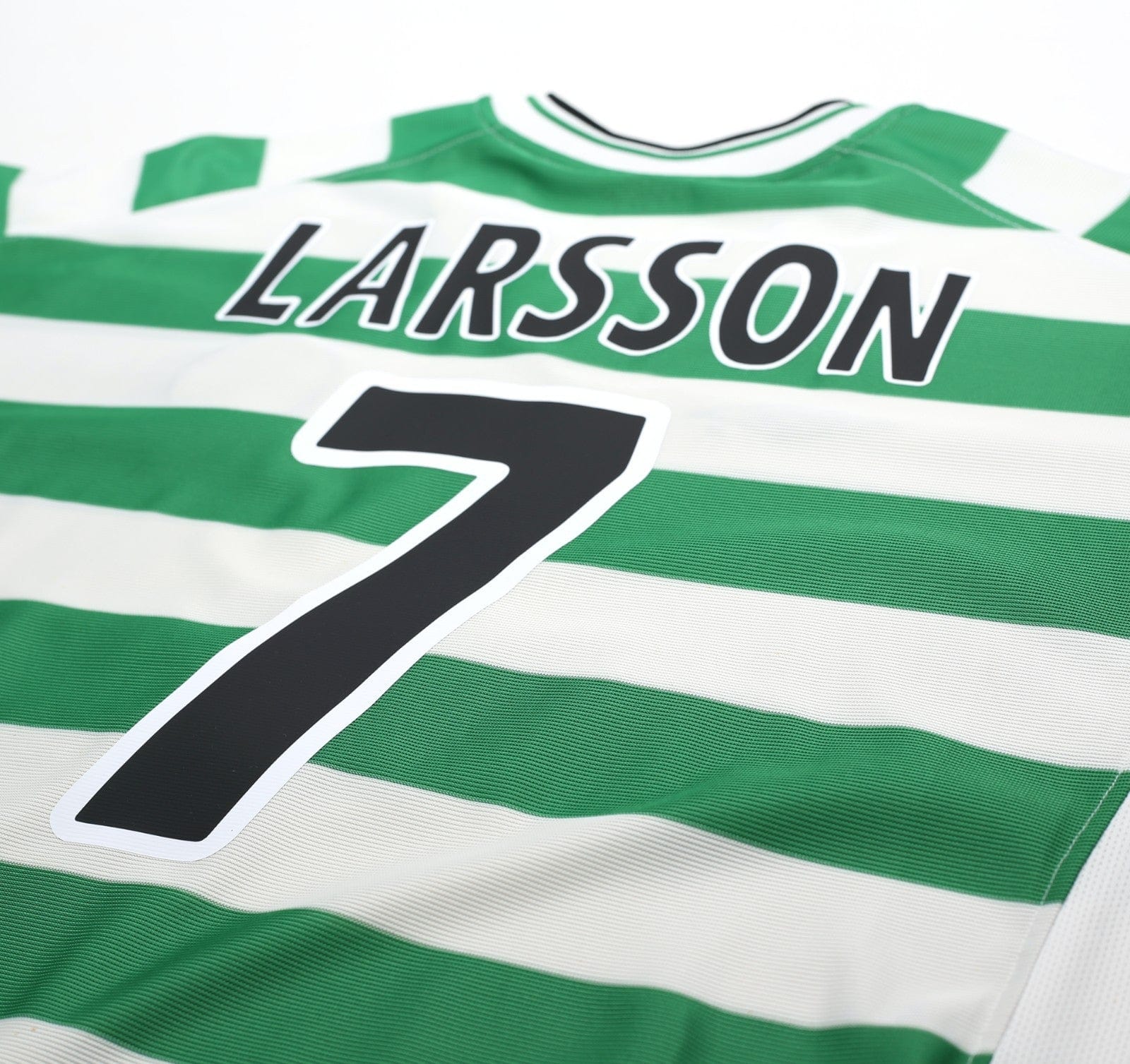 2001/03 LARSSON #7 Celtic Umbro European Home Football Shirt (XXL)
