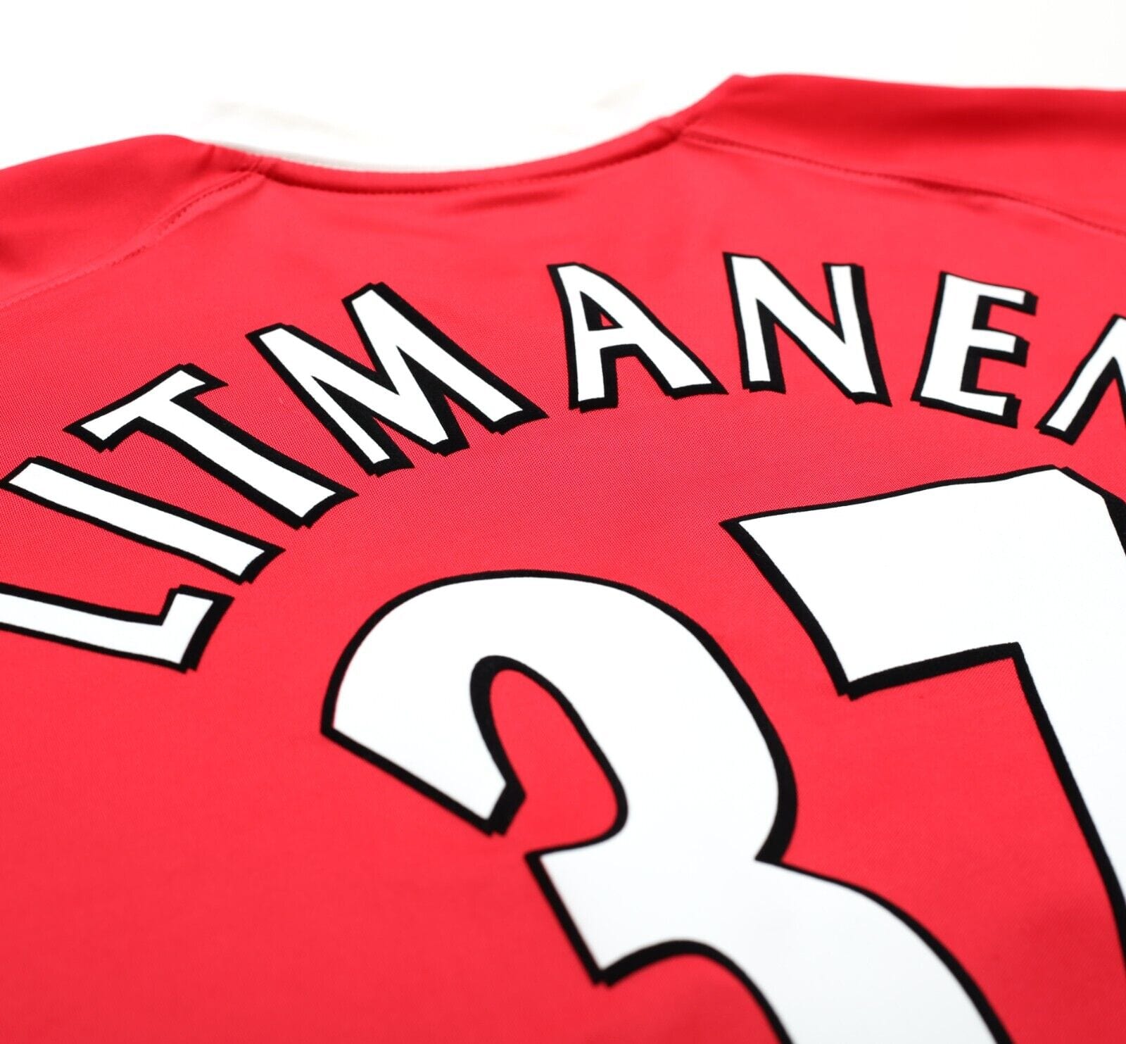 2001/03 LITMANEN #37 Liverpool Vintage Reebok UCL Home Football Shirt (XL)