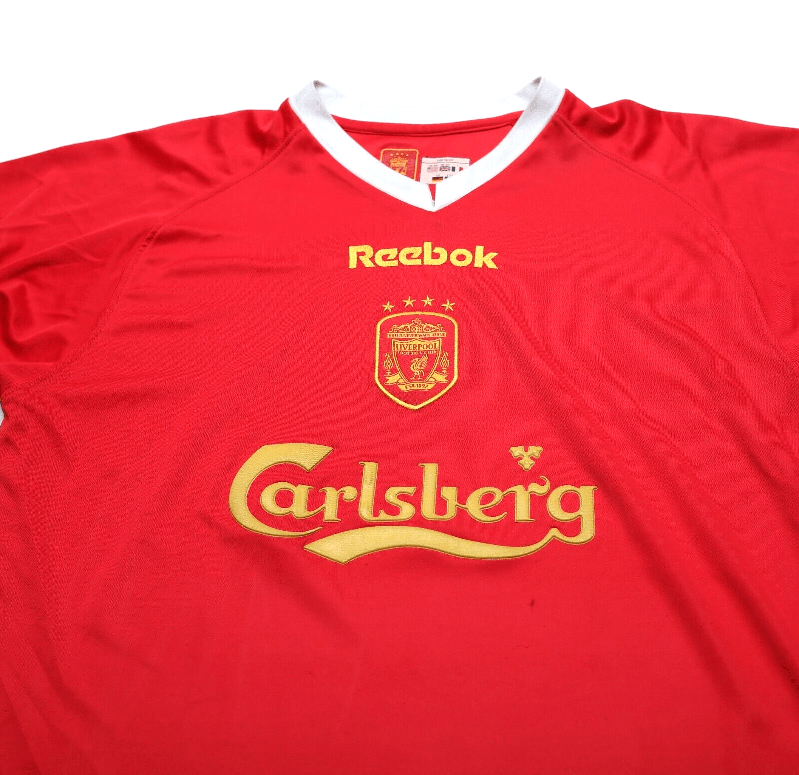 2001/03 LIVERPOOL Vintage Reebok UCL Home Football Shirt Jersey (M)