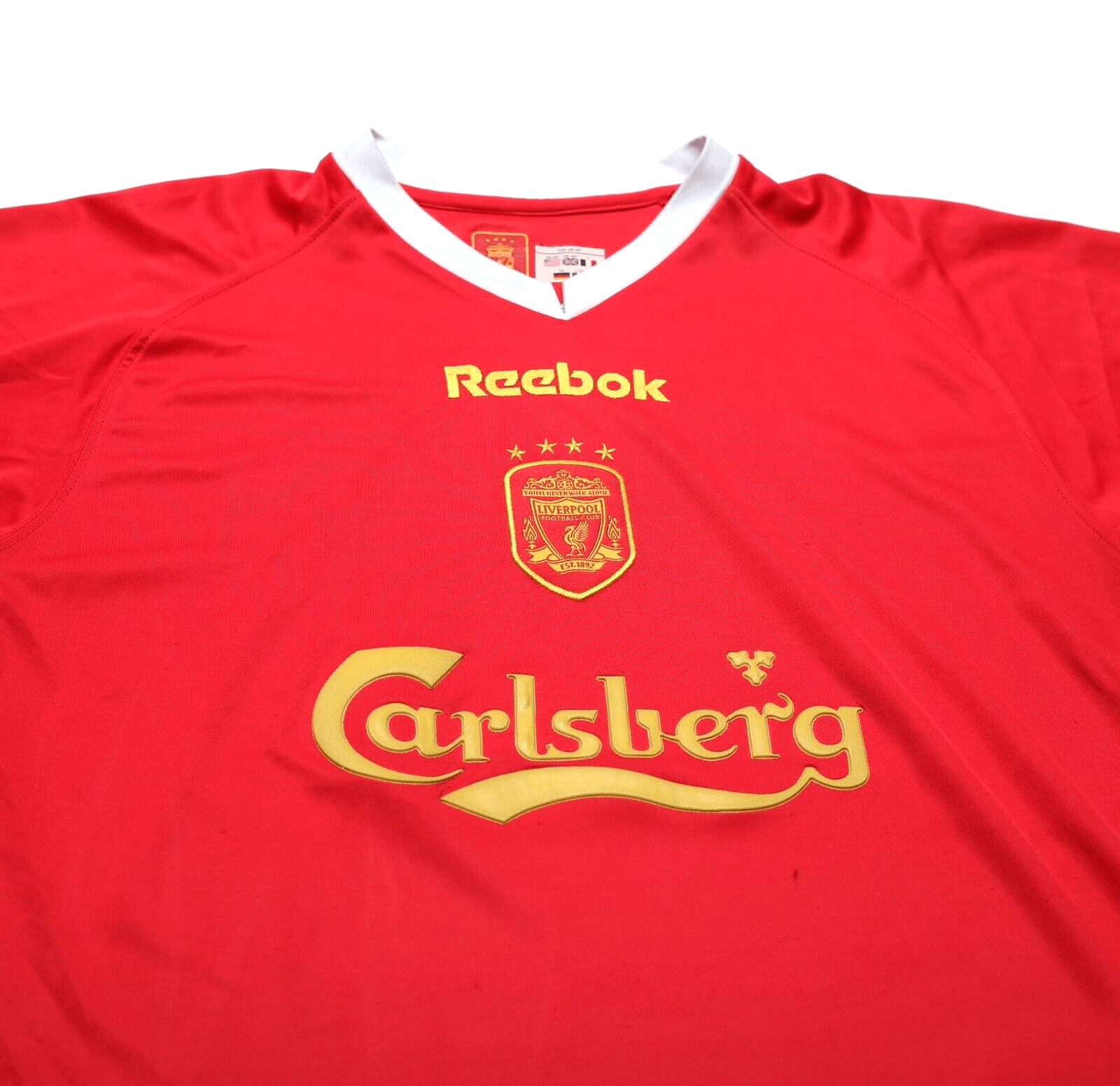 2001/03 LIVERPOOL Vintage Reebok UCL Home Football Shirt Jersey (M)