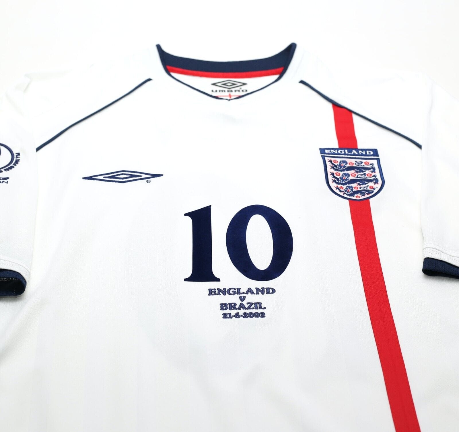 2001/03 OWEN #10 England Vintage Umbro Home Football Shirt (XL) WC 2002 BRAZIL