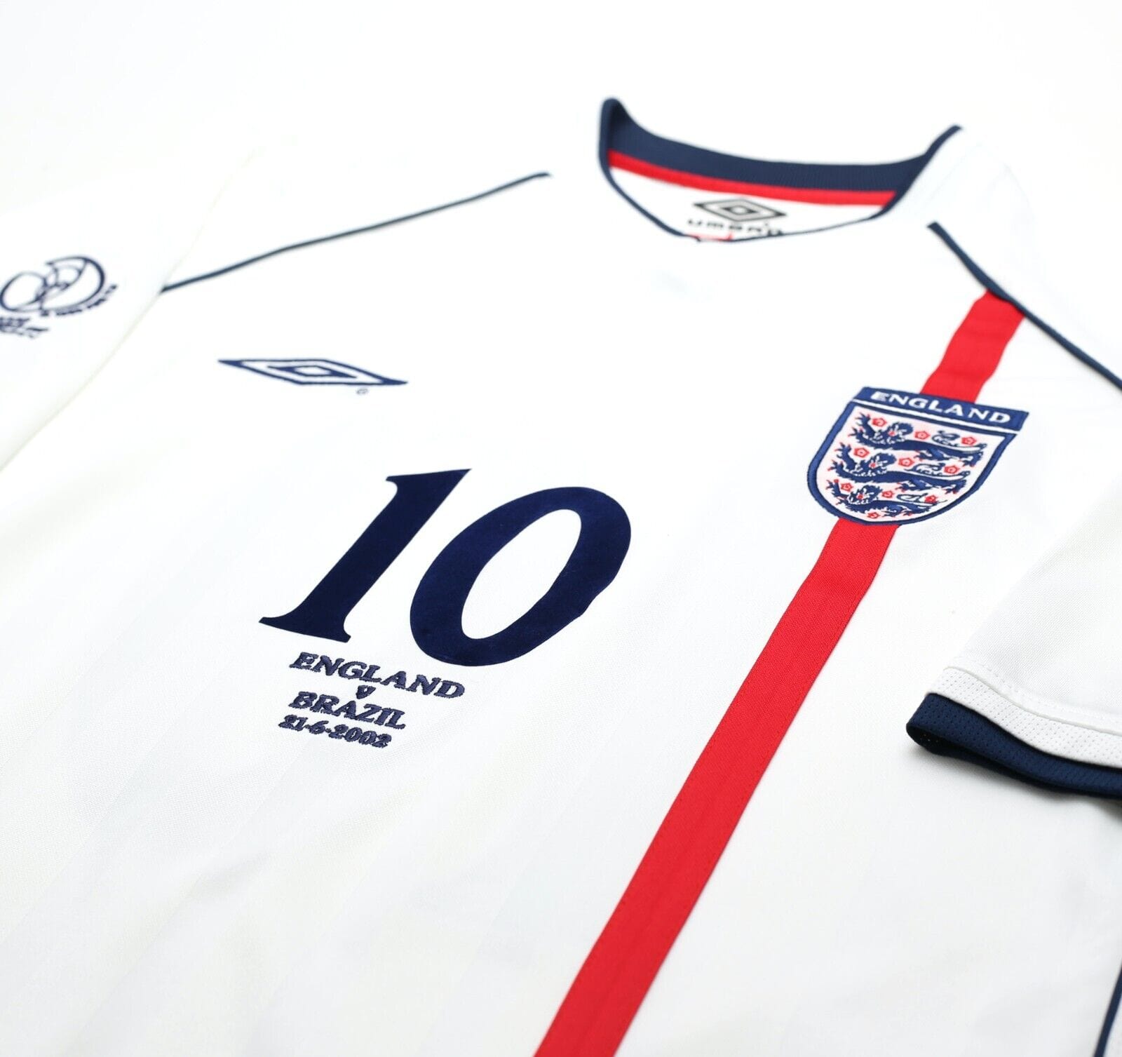 2001/03 OWEN #10 England Vintage Umbro Home Football Shirt (XL) WC 2002 BRAZIL