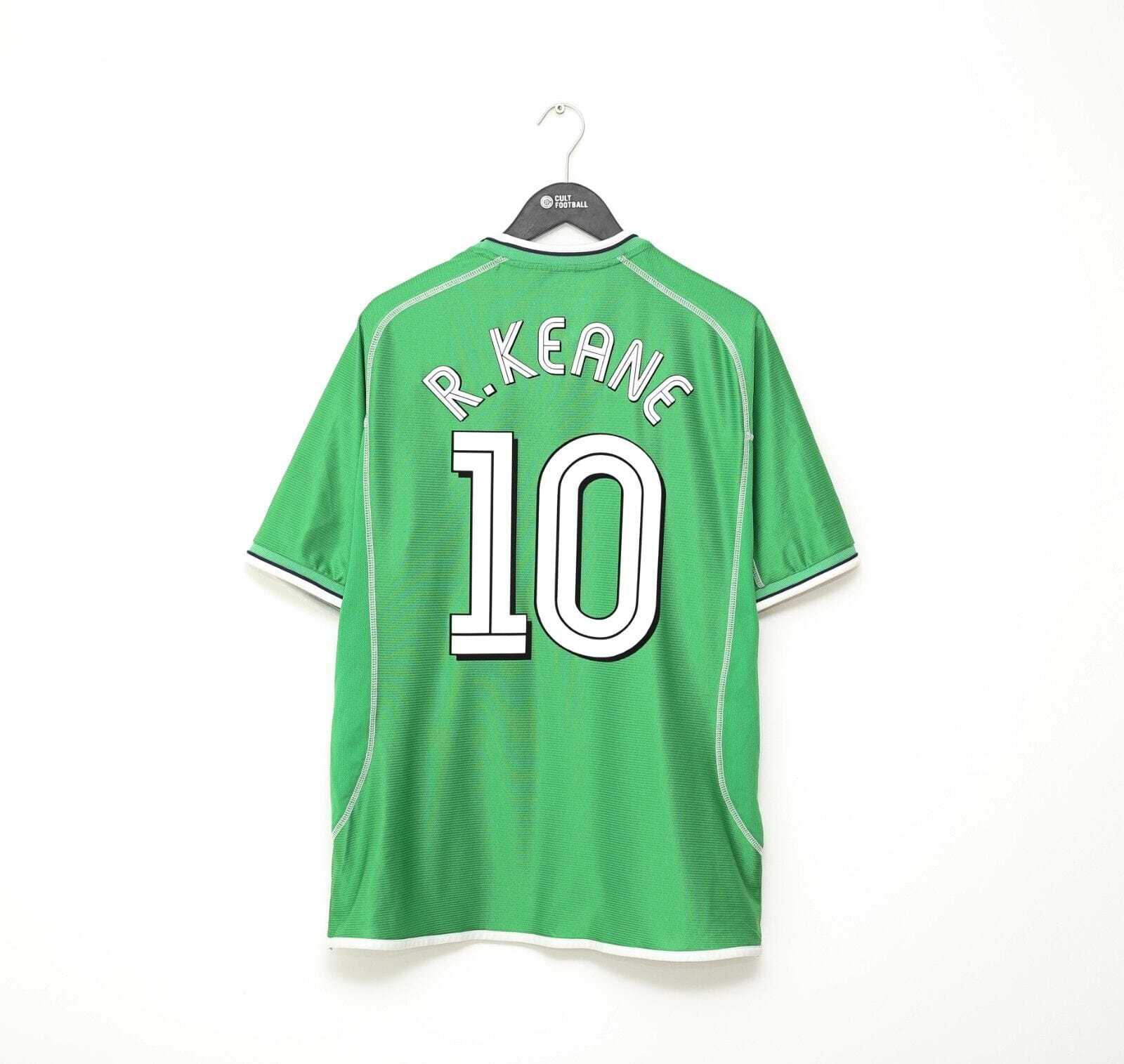 2001/03 R. KEANE #10 Ireland Vintage Umbro Home Football Shirt (L) World Cup 02