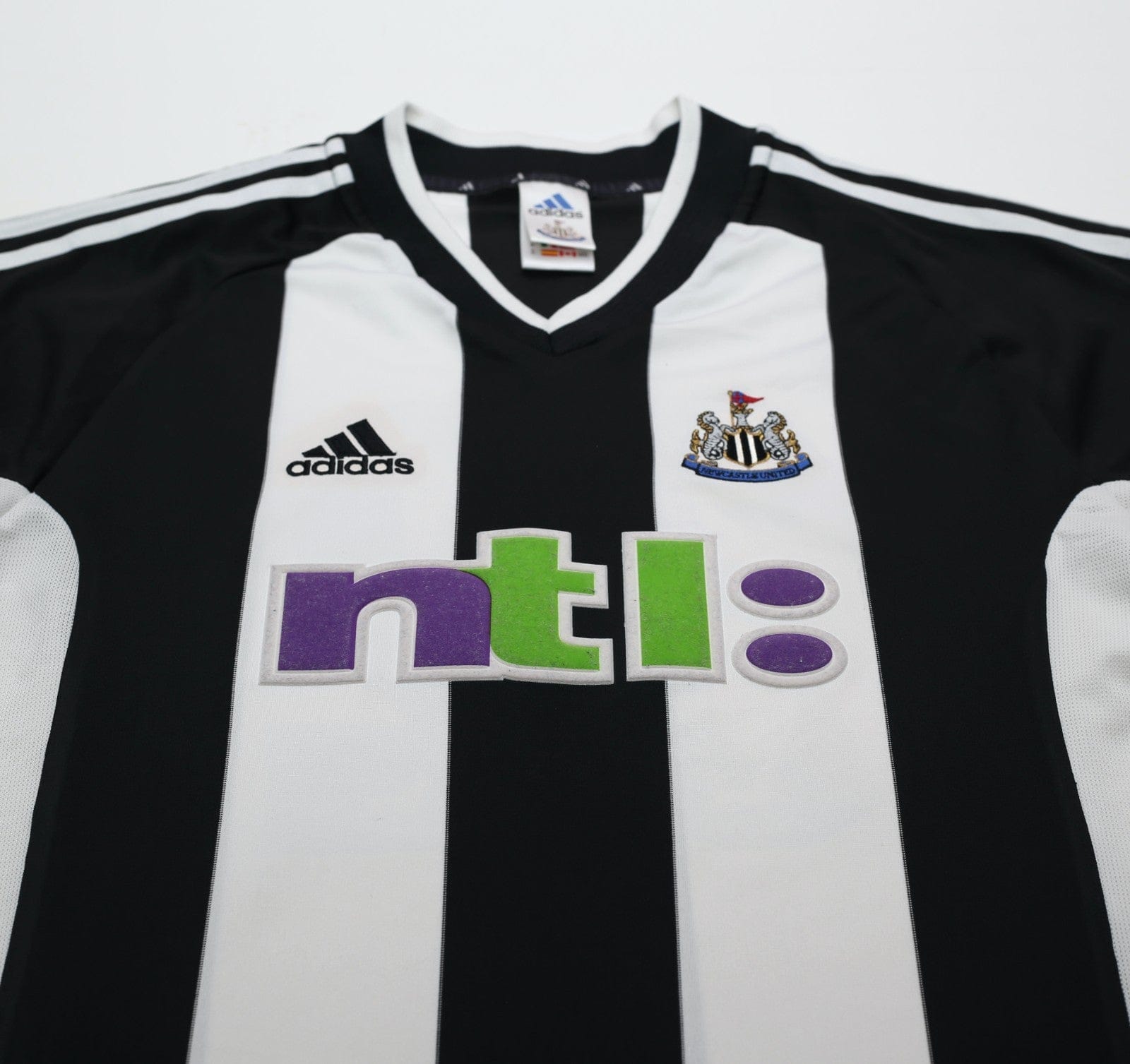 2001/03 ROBERT #32 Newcastle United Vintage adidas Home Football Shirt (M)