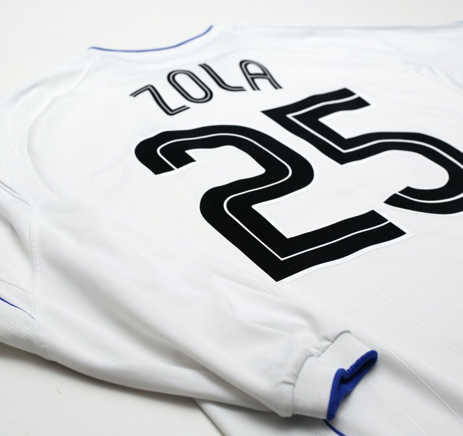 2001/03 ZOLA #25 Chelsea Vintage Umbro L/S UEFA CUP Away 3rd Football Shirt (XL)