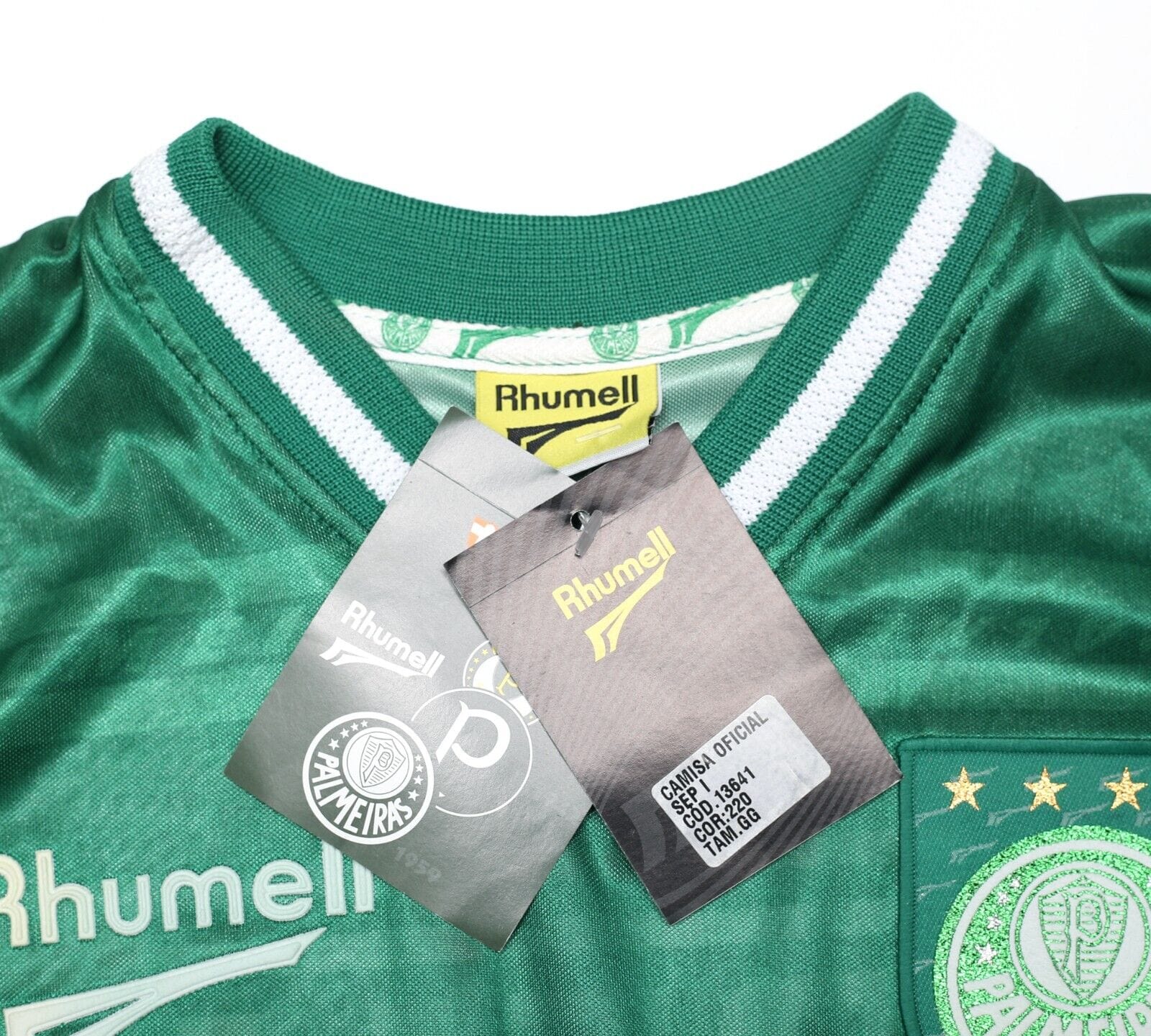 2001 PALMEIRAS #10 Vintage Rhumell Home Football Shirt Jersey (L) BNWT