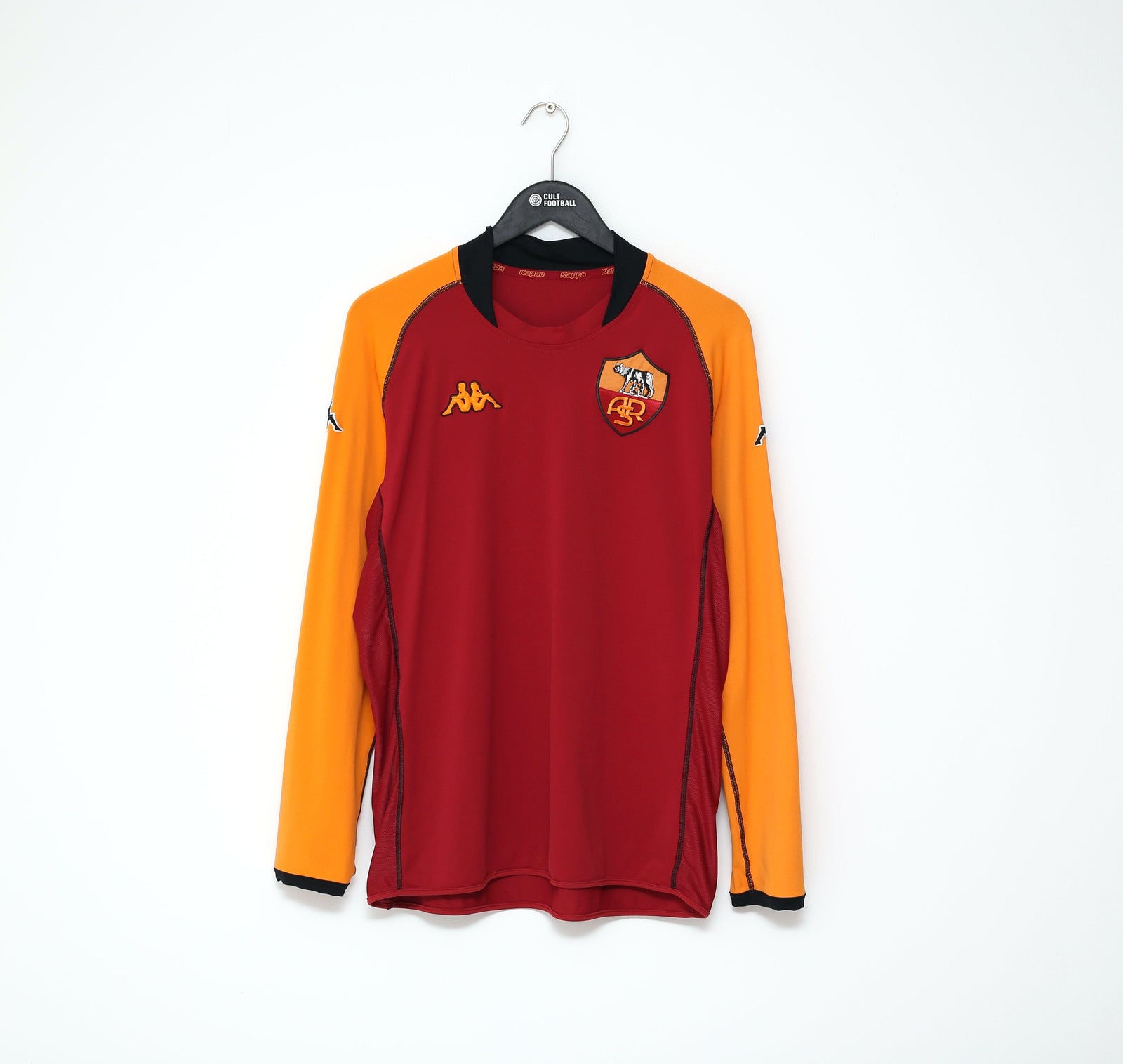 2002/03 AS ROMA Vintage UCL Kappa LS Football Shirt Jersey (L/XL) Totti Era