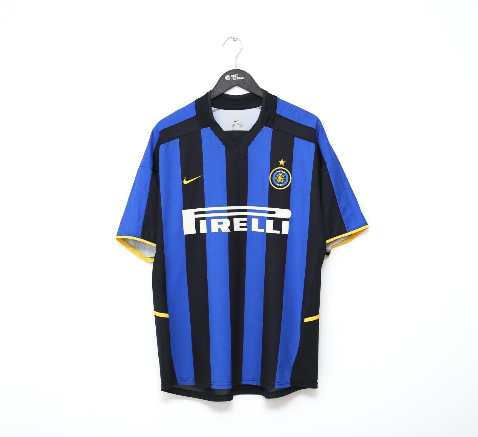 2002/03 BATISTUTA #19 Inter Milan Vintage Nike Home Football Shirt Jersey (L)