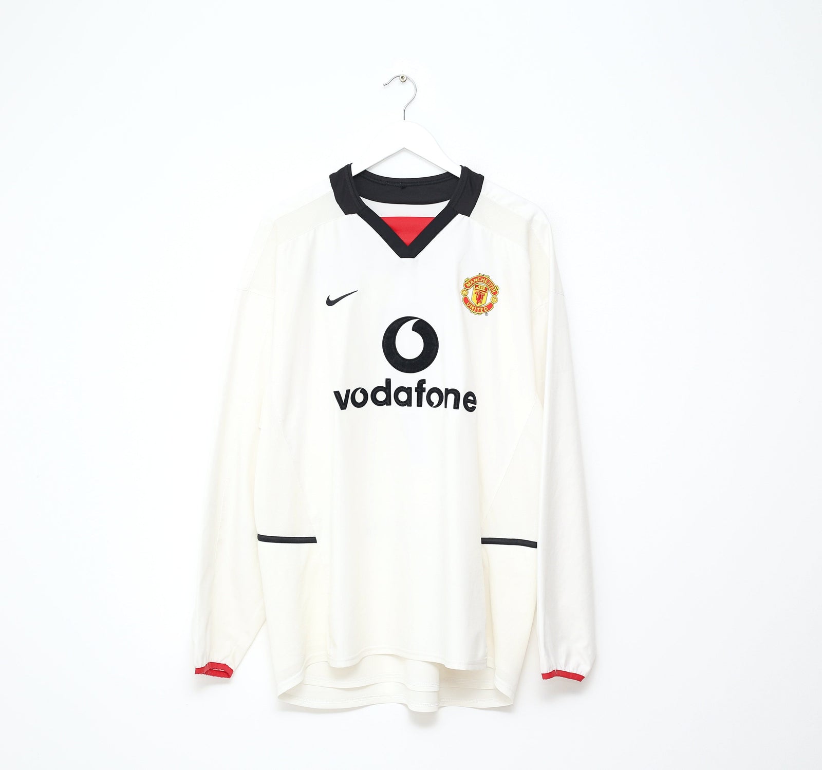 2002/03 BECKHAM #7 Manchester United Vintage Nike LS Away Football Shirt (XL)