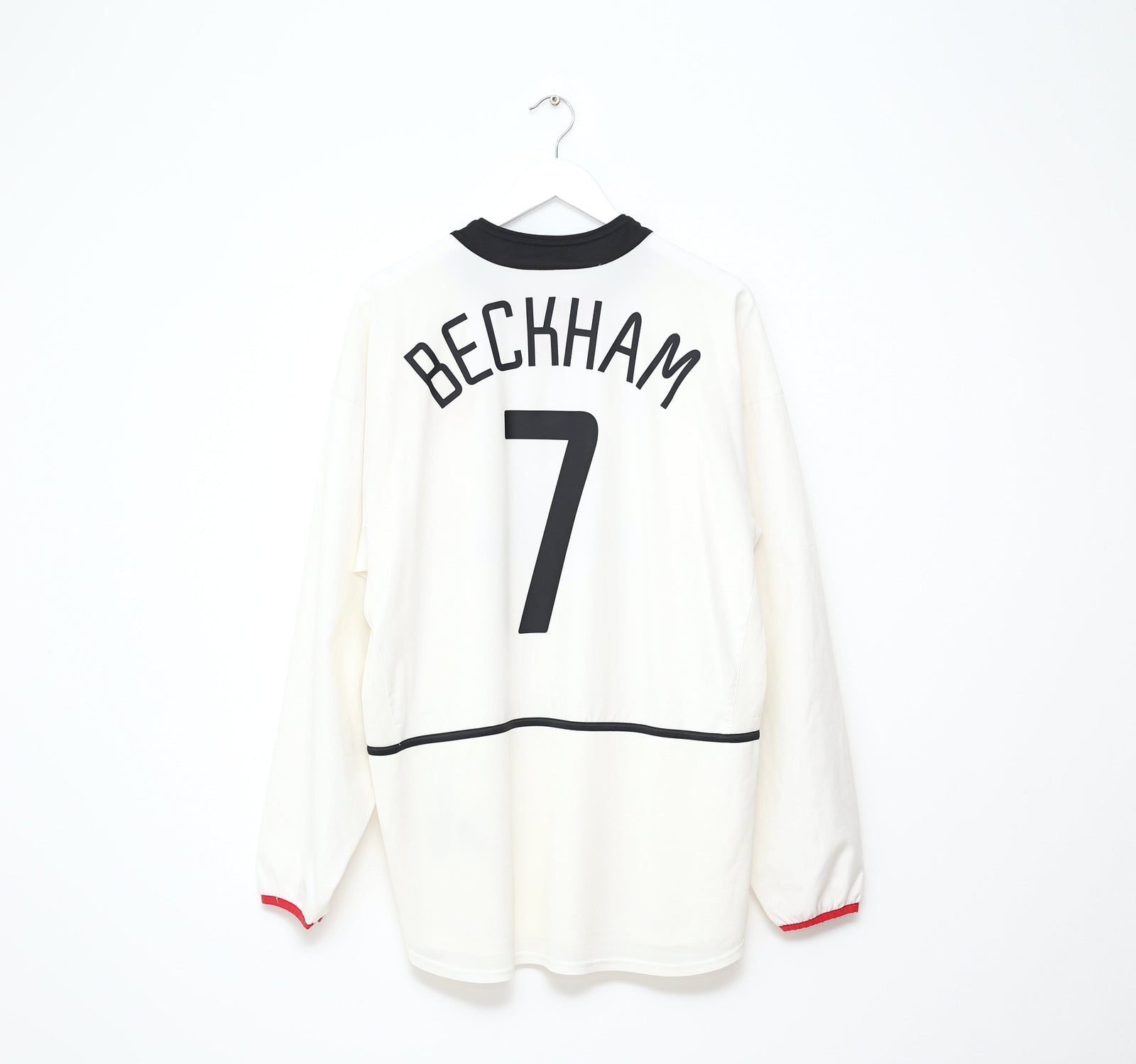 2002/03 BECKHAM #7 Manchester United Vintage Nike LS Away Football Shirt (XL)