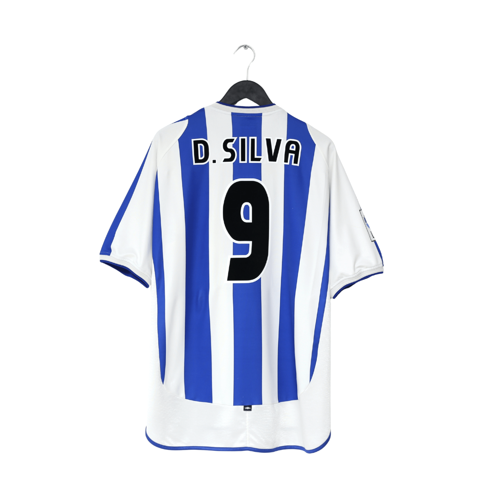 2002/03 D. SILVA #9 Malaga Vintage Umbro Home Football Shirt (XL)
