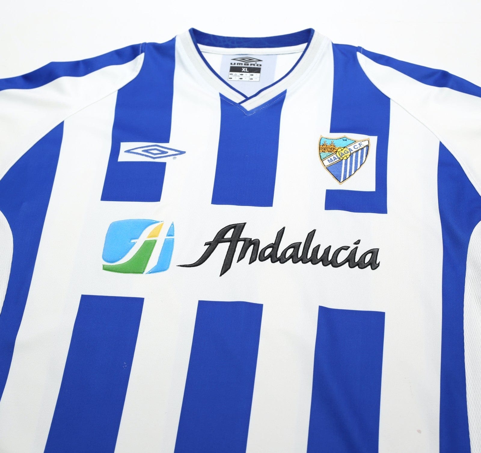 2002/03 D. SILVA #9 Malaga Vintage Umbro Home Football Shirt (XL)