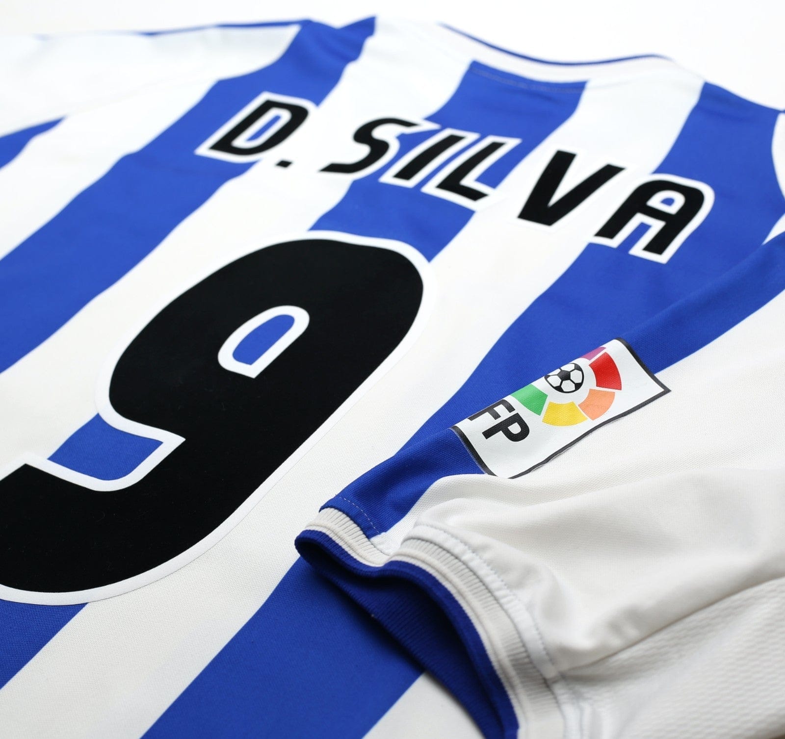 2002/03 D. SILVA #9 Malaga Vintage Umbro Home Football Shirt (XL)