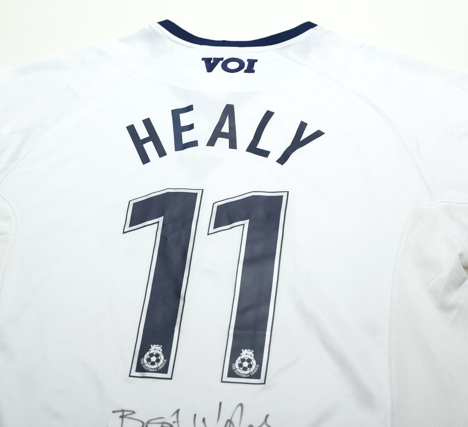 2002/03 David HEALY #11 Preston North End MATCH WORN Home Football Shirt (L)