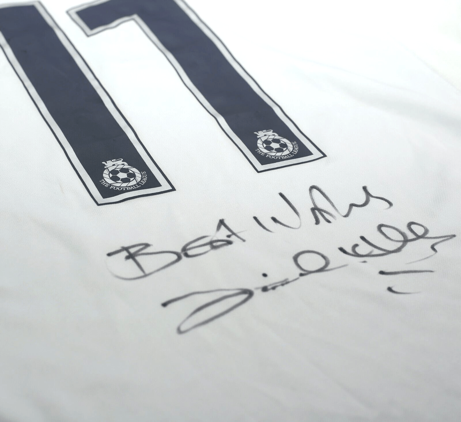 2002/03 David HEALY #11 Preston North End MATCH WORN Home Football Shirt (L)