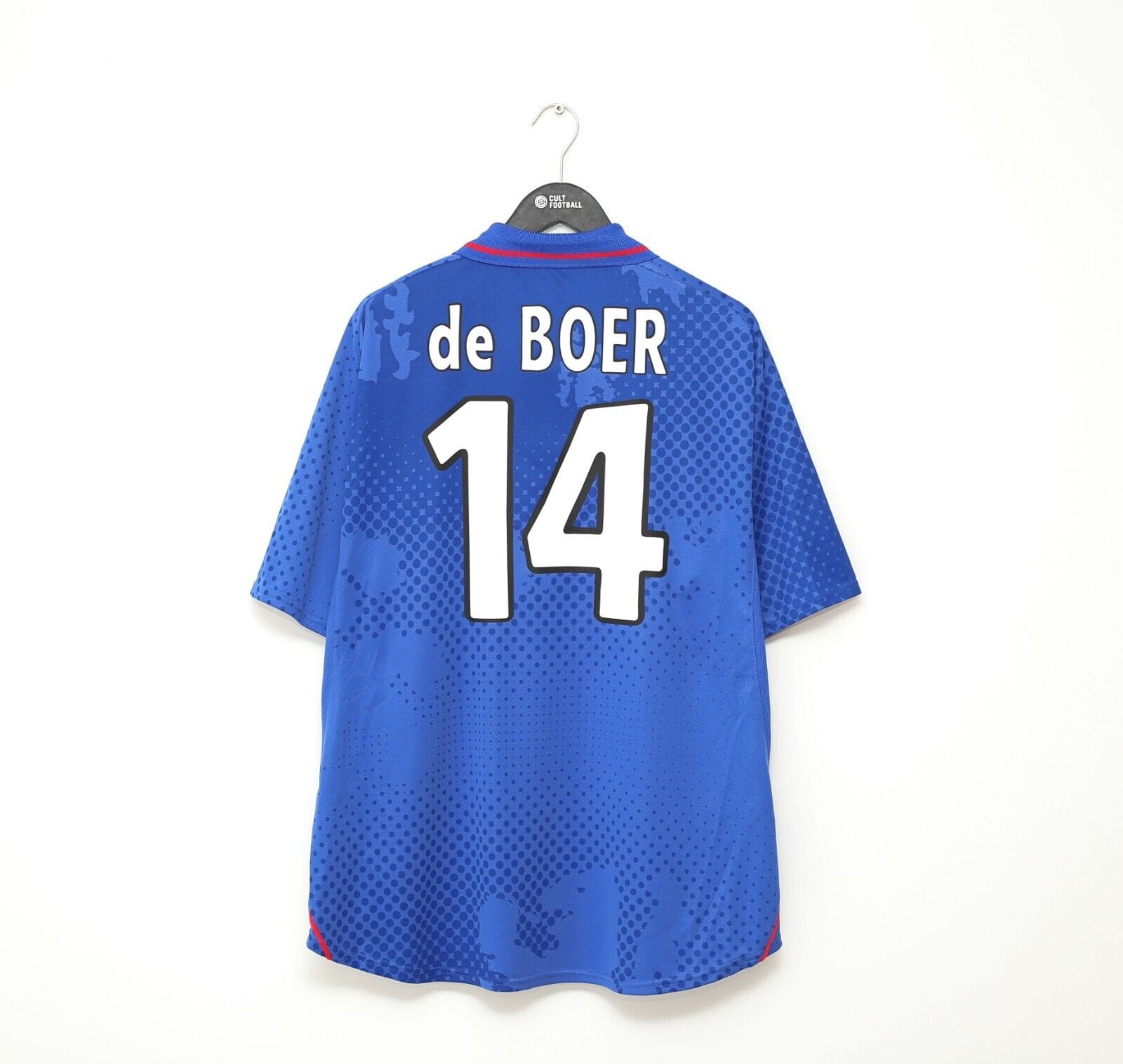2002/03 de Boer #14 Rangers Vintage Diadora Home Football Shirt Jersey (XXL)