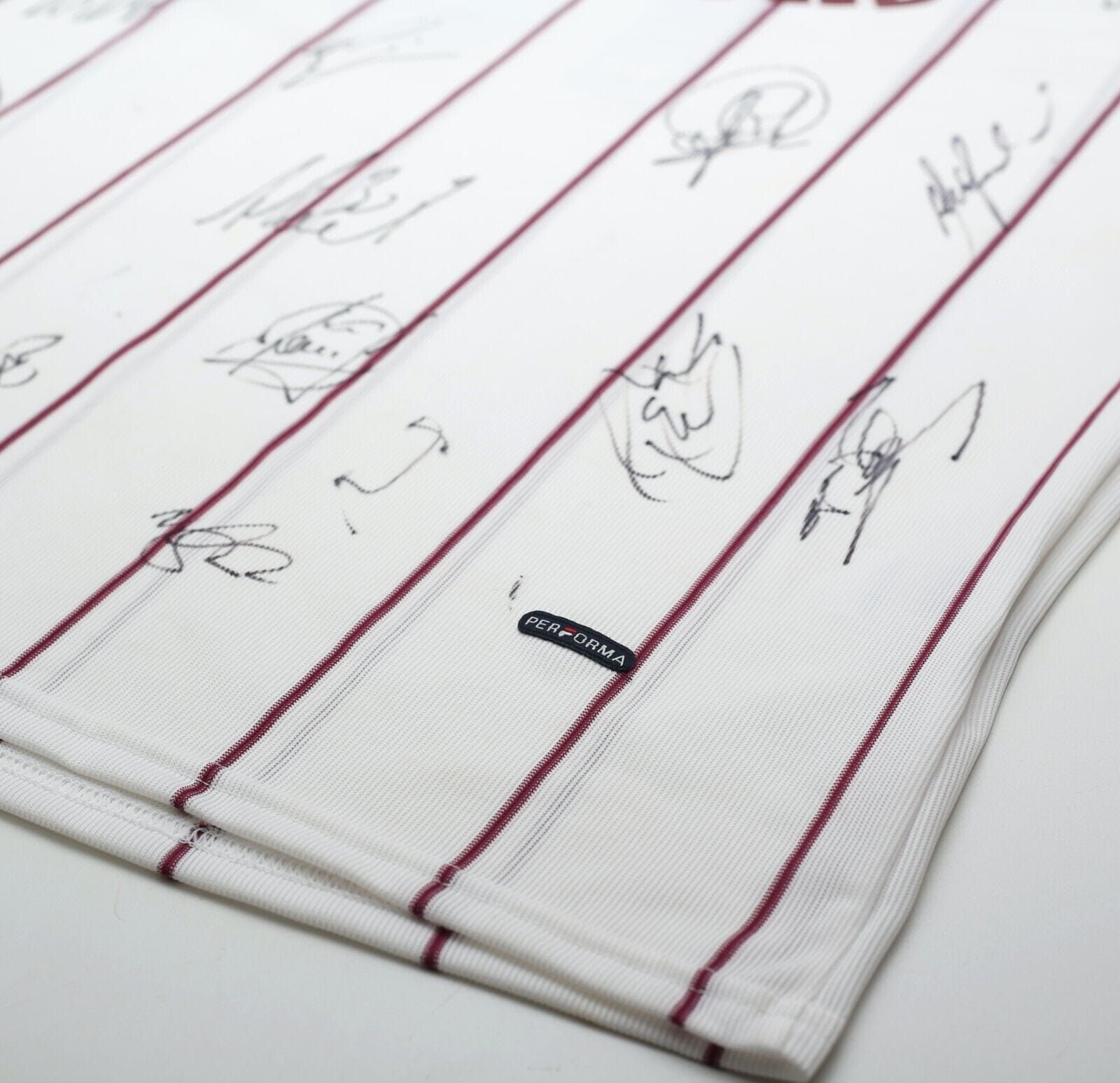 2002/03 DI CANIO #10 West Ham United FILA Away SIGNED Football Shirt (L) BNWOT