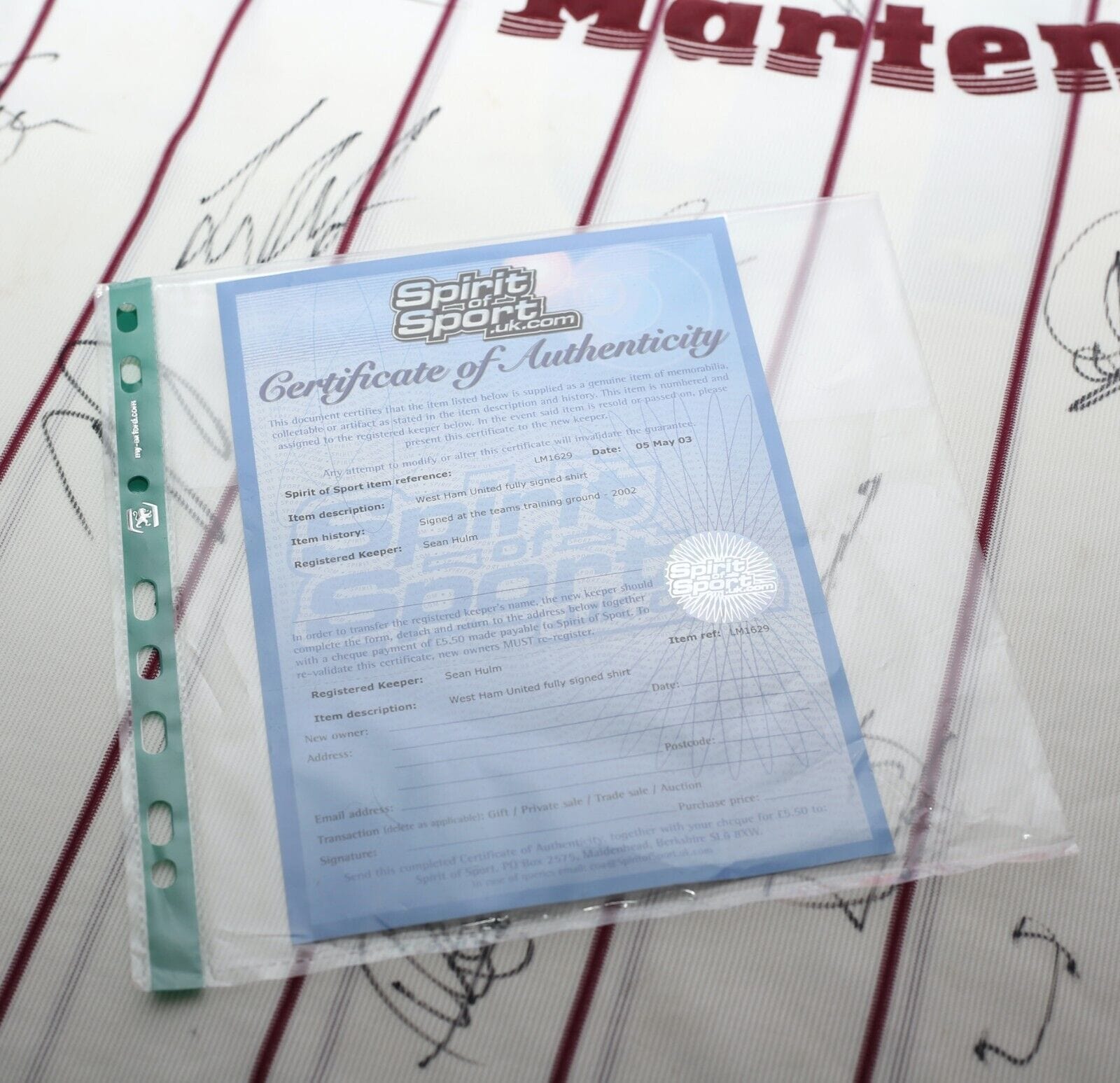 2002/03 DI CANIO #10 West Ham United FILA Away SIGNED Football Shirt (L) BNWOT