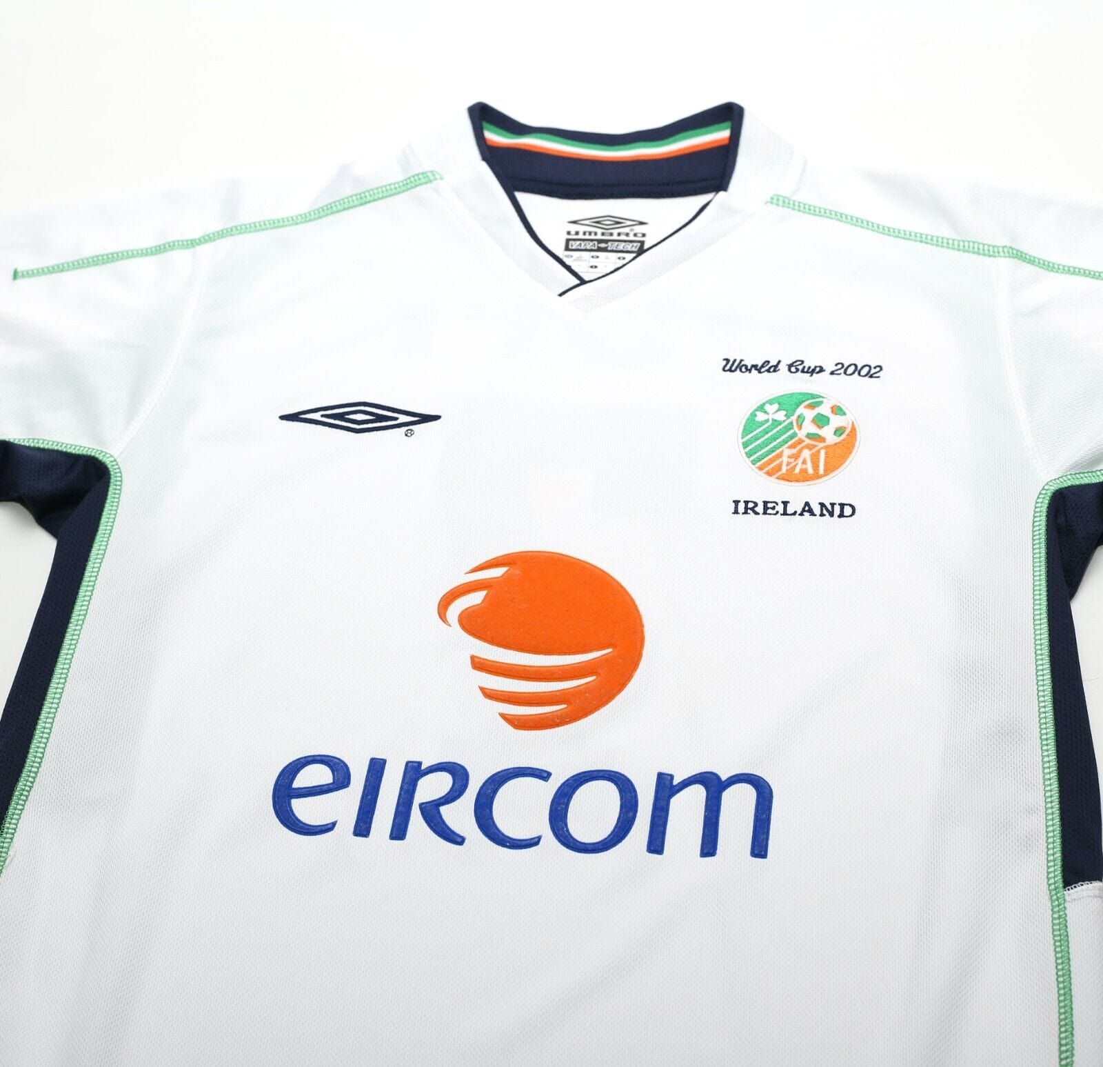 2002/03 DUFF #7 Ireland Vintage Umbro Away Football Shirt (S) World Cup 2002