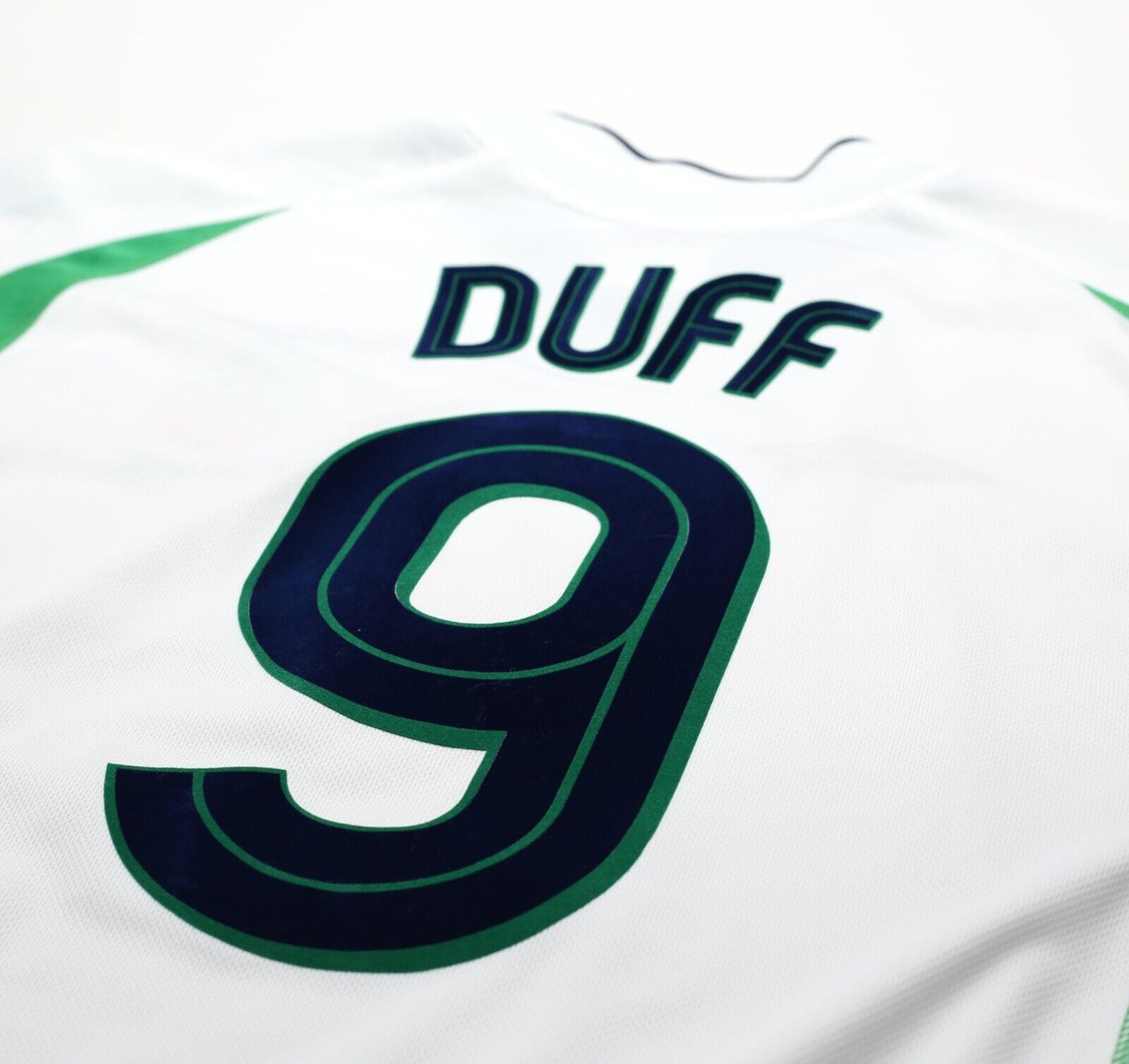 2002/03 DUFF #9 Ireland Vintage Umbro Away Football Shirt (L) World Cup 2002