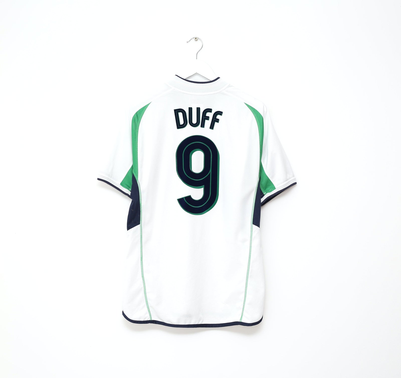 2002/03 DUFF #9 Ireland Vintage Umbro Away Football Shirt (L) World Cup 2002