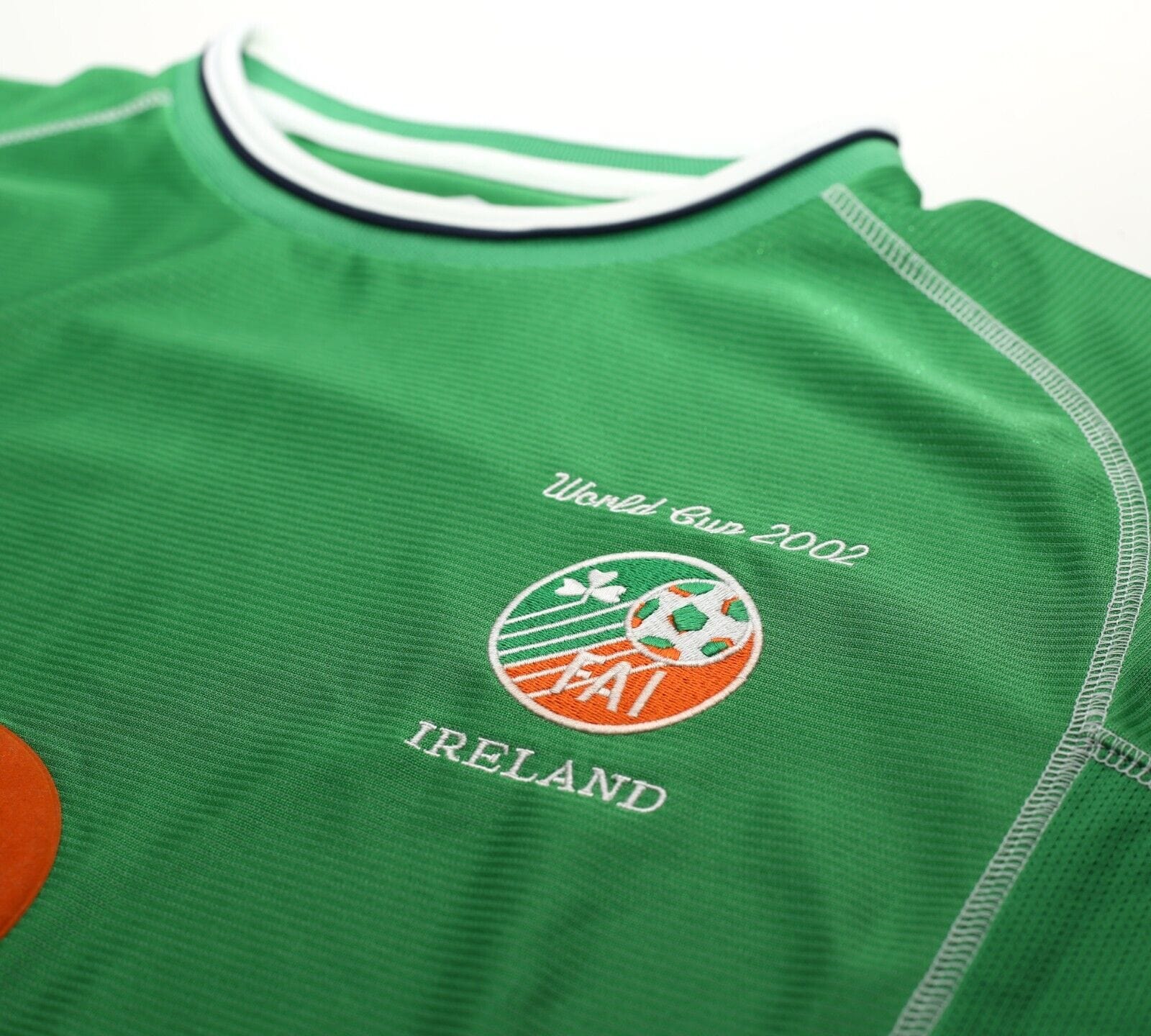 2002/03 DUFF #9 Ireland Vintage Umbro Home Football Shirt (L) World Cup 2002
