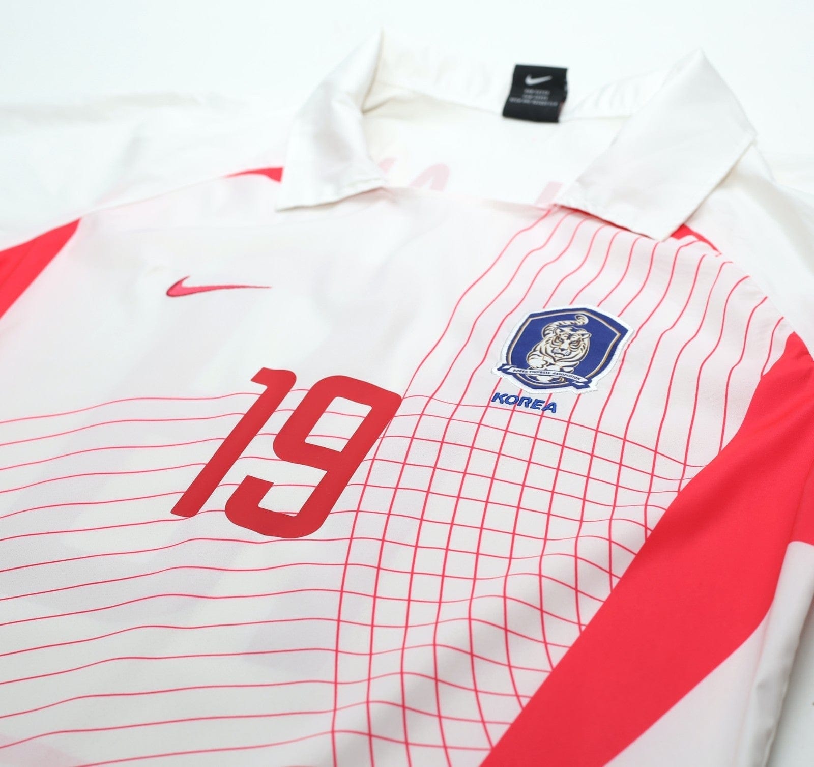 2002/03 J.H.AHN #19 South Korea Vintage Nike Away Football Shirt (M) WC 2002