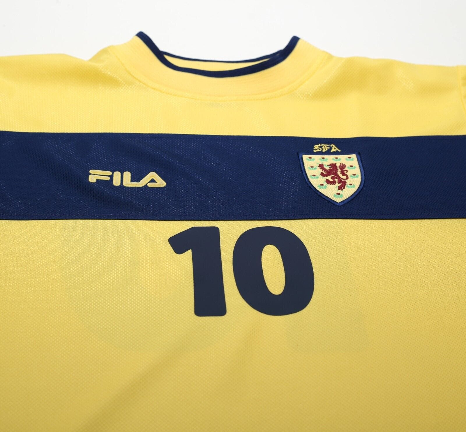 2002/03 LAMBERT #10 Scotland Vintage FILA Away Football Shirt (L)