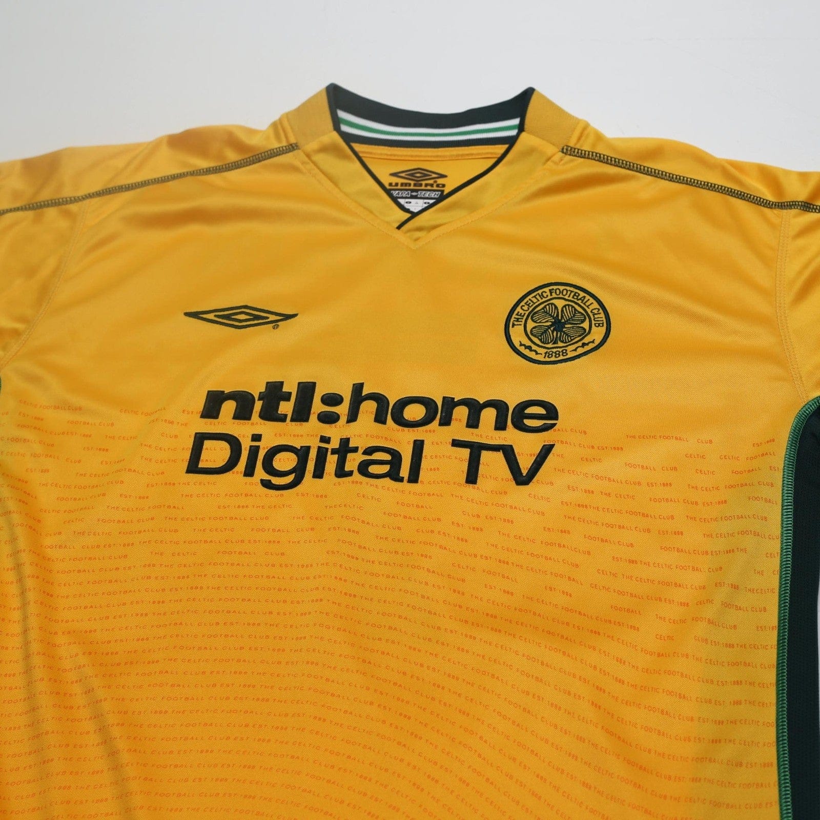 2002/03 Larsson #7 Celtic Vintage Umbro Away Football Shirt (L)