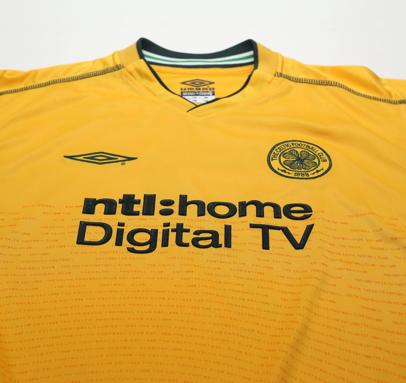 2002/03 LARSSON #7 Celtic Vintage Umbro Away Football Shirt (L)