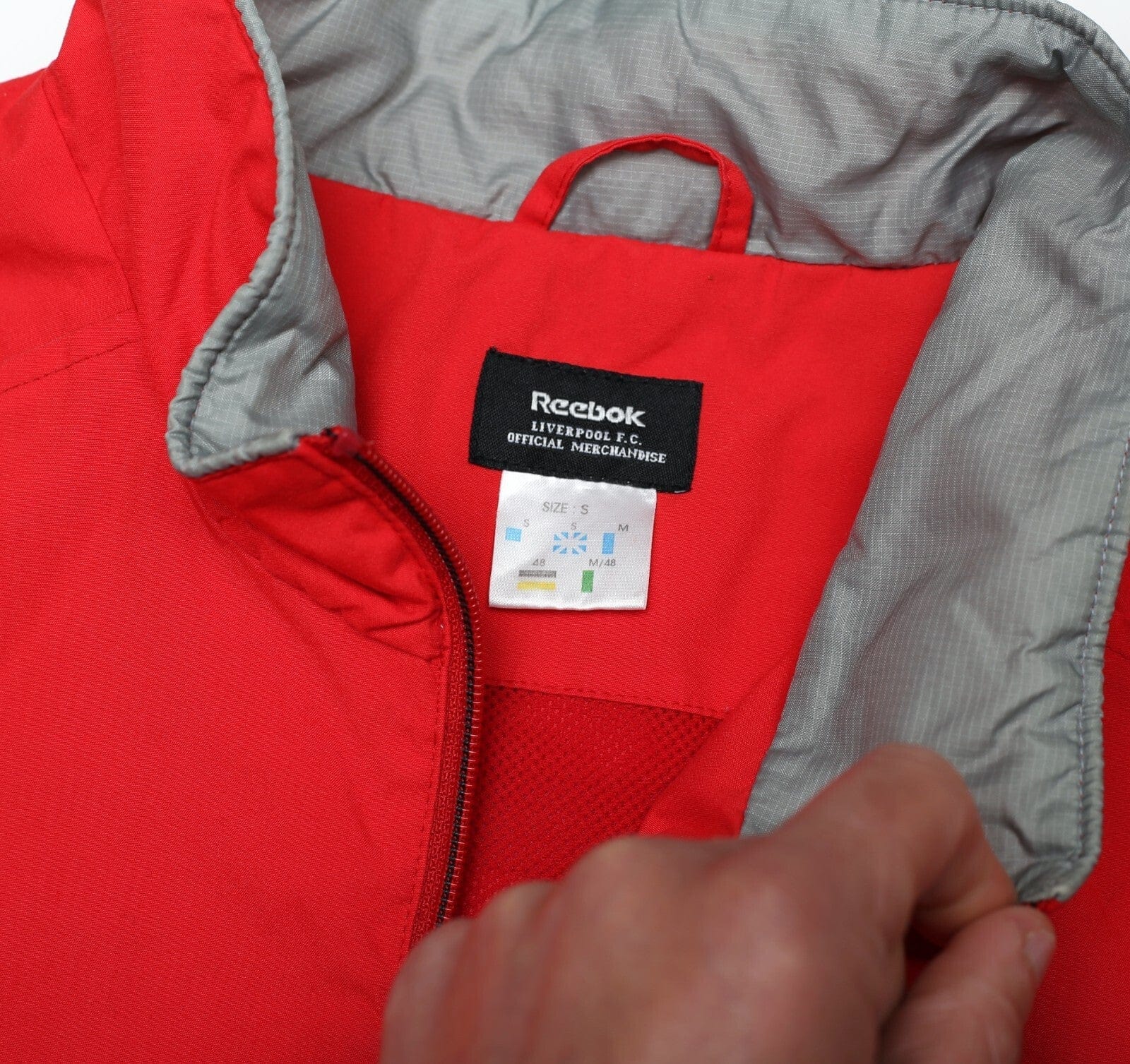 2002/03 LIVERPOOL Vintage Reebok 1/4 Zip Football Rain Coat Jacket (S/M)