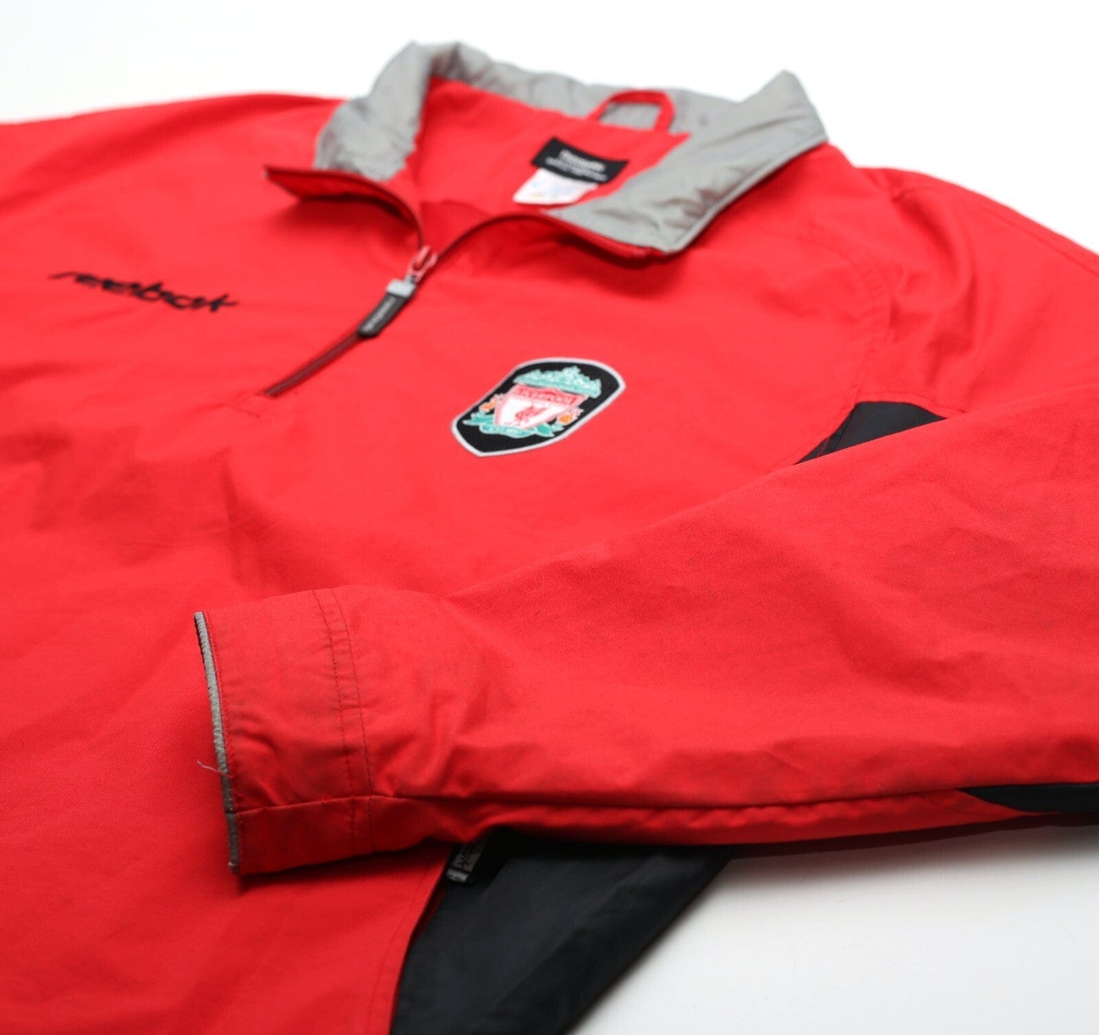 2002/03 LIVERPOOL Vintage Reebok 1/4 Zip Football Rain Coat Jacket (S/M)
