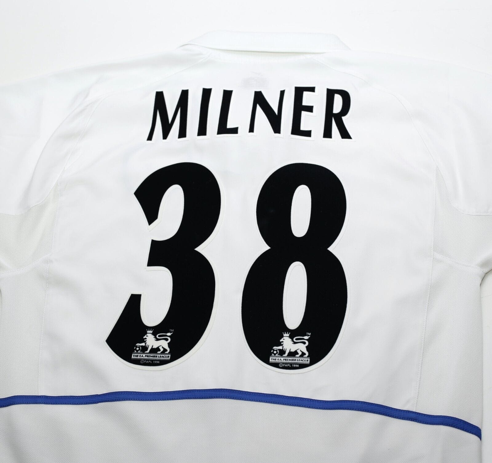 2002/03 MILNER #38 Leeds United Vintage Nike Home Football Shirt Jersey (S)