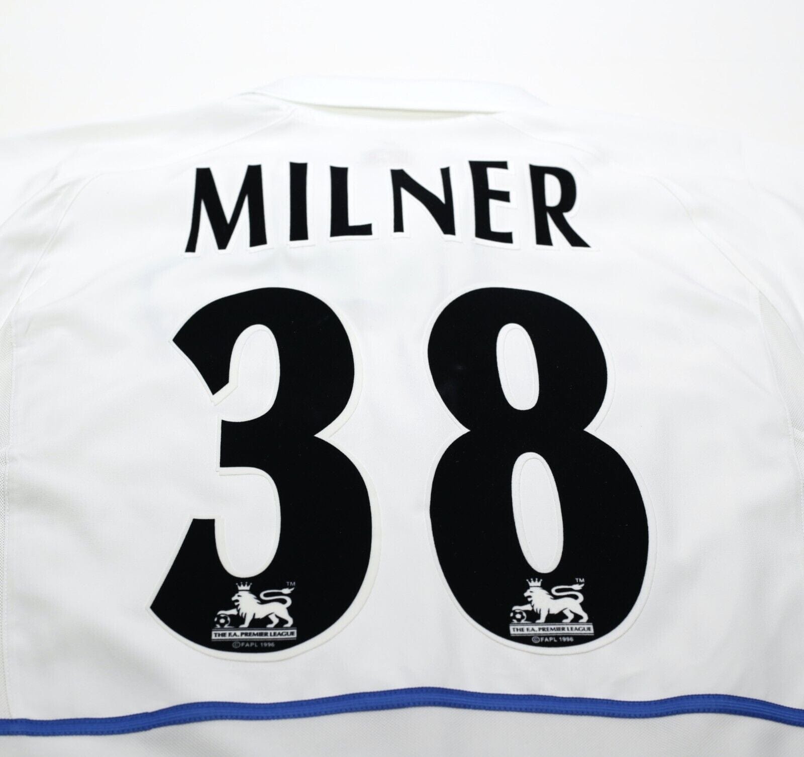 2002/03 MILNER #38 Leeds United Vintage Nike Home Football Shirt Jersey (S)