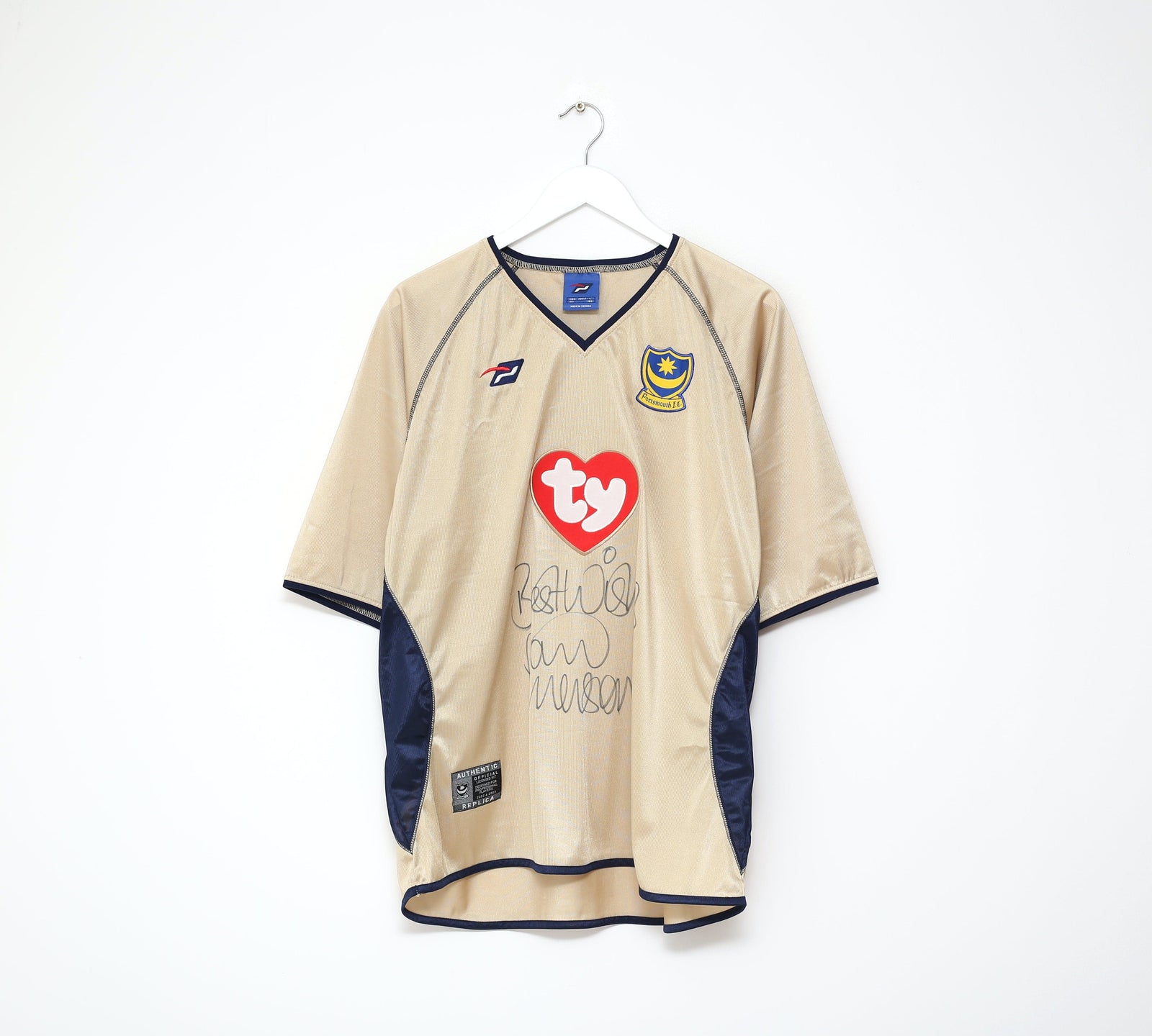 2002/03 PORTSMOUTH Vintage Pompey Away Football Shirt Jersey (S)